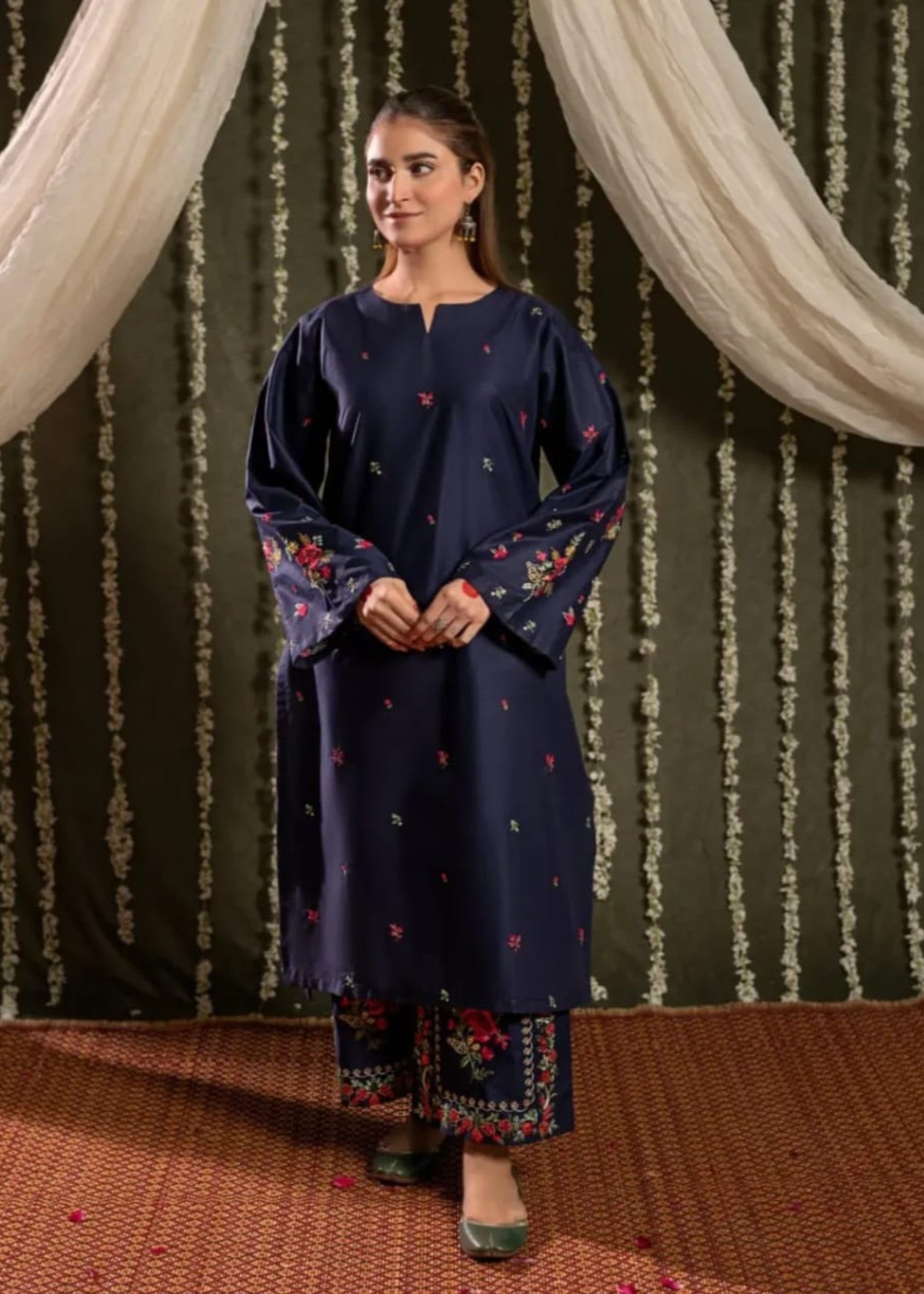 Gulposh Bright Blue (Embroided ) Women 2pcs