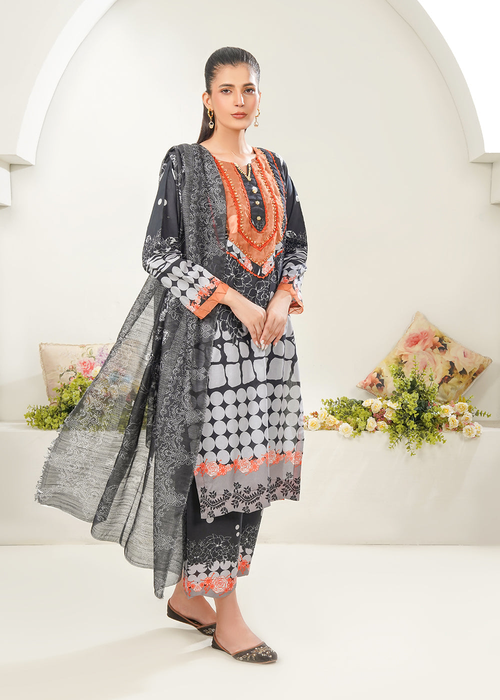 Elara Official Noir Chic Lawn Women 3pcs