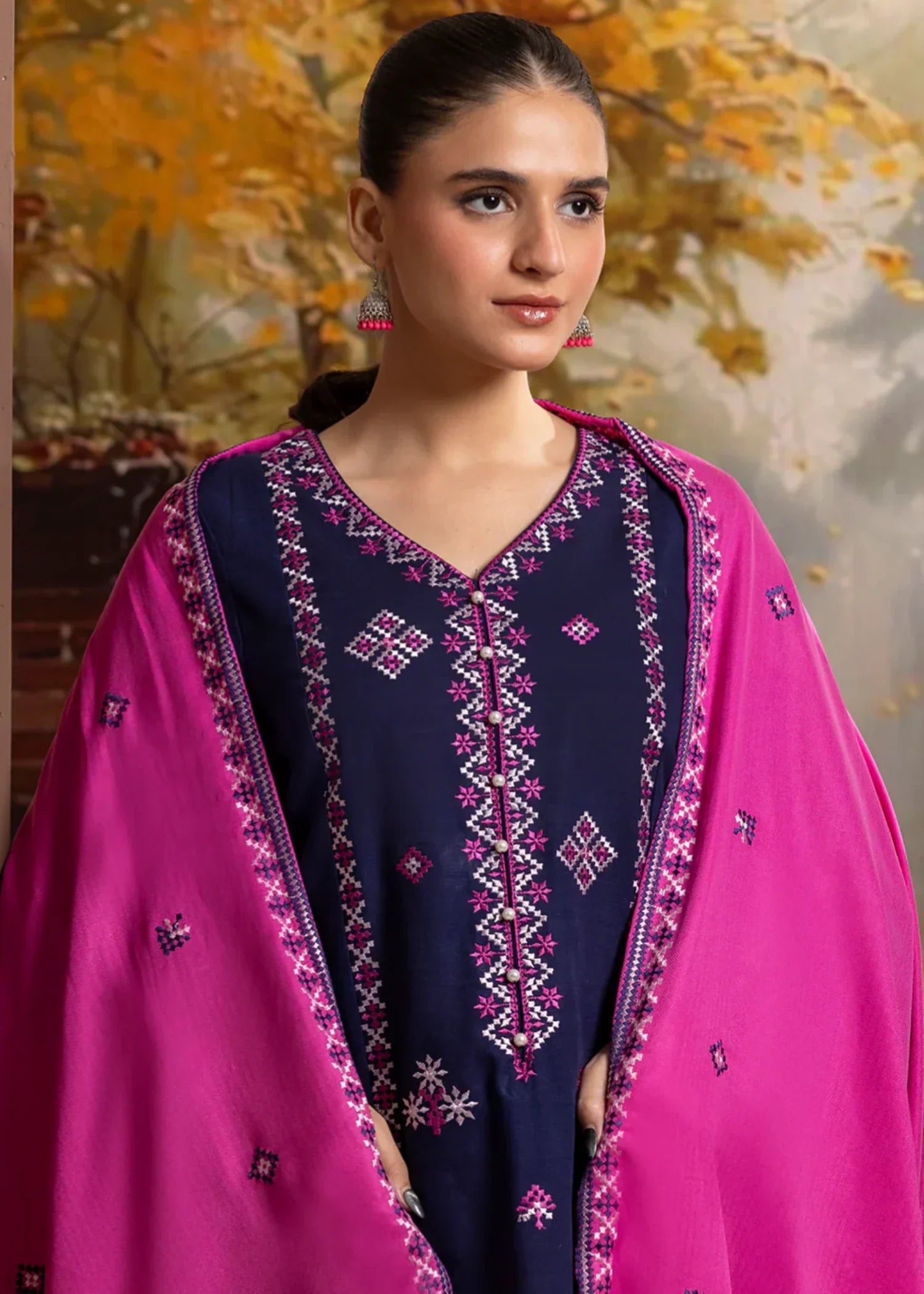 Zellbury WPW2433373 Navy Blue Women 3pcs