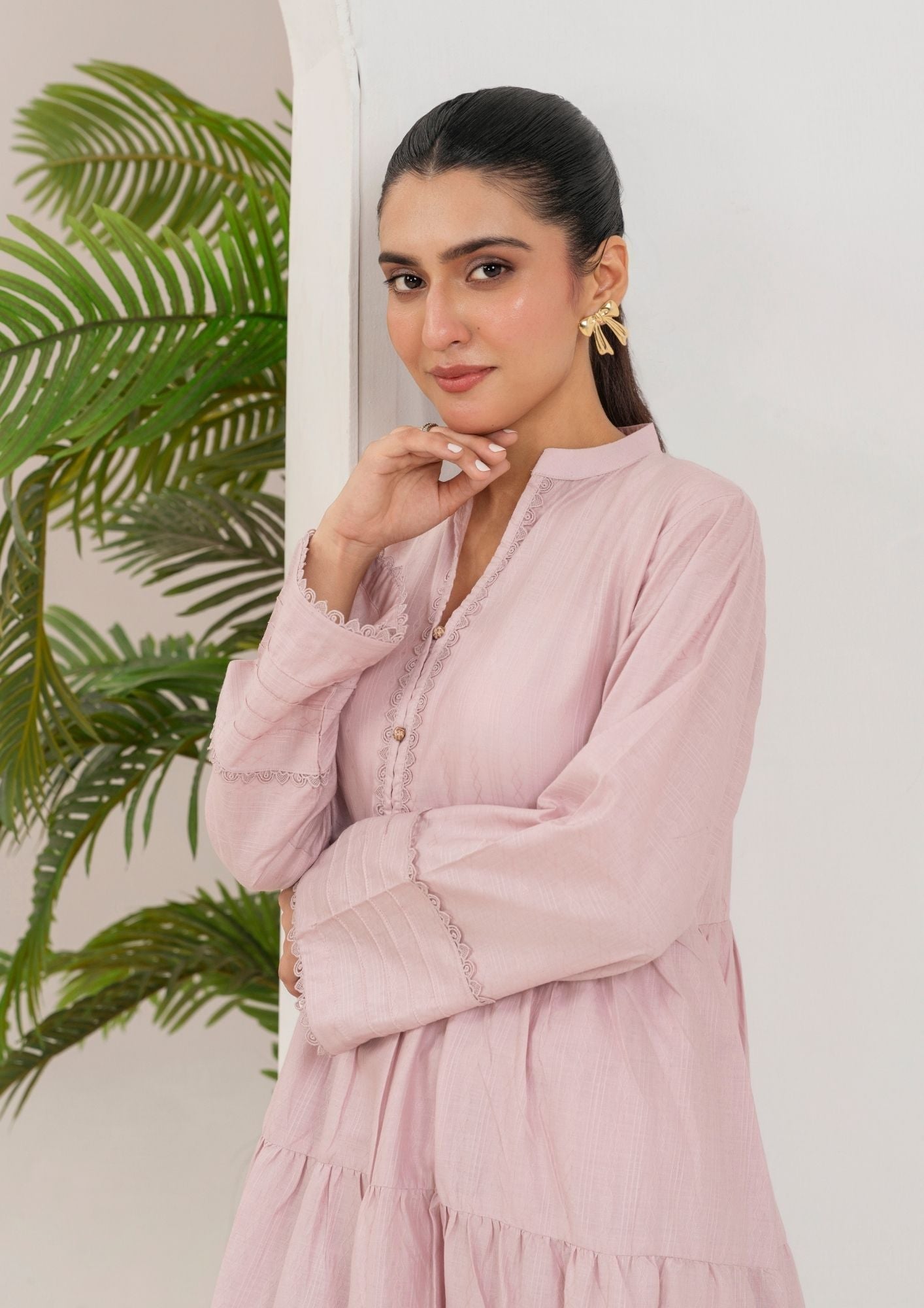 Yolo Pret Cotton Frock Set Rozana S25 0016 Women 2pcs