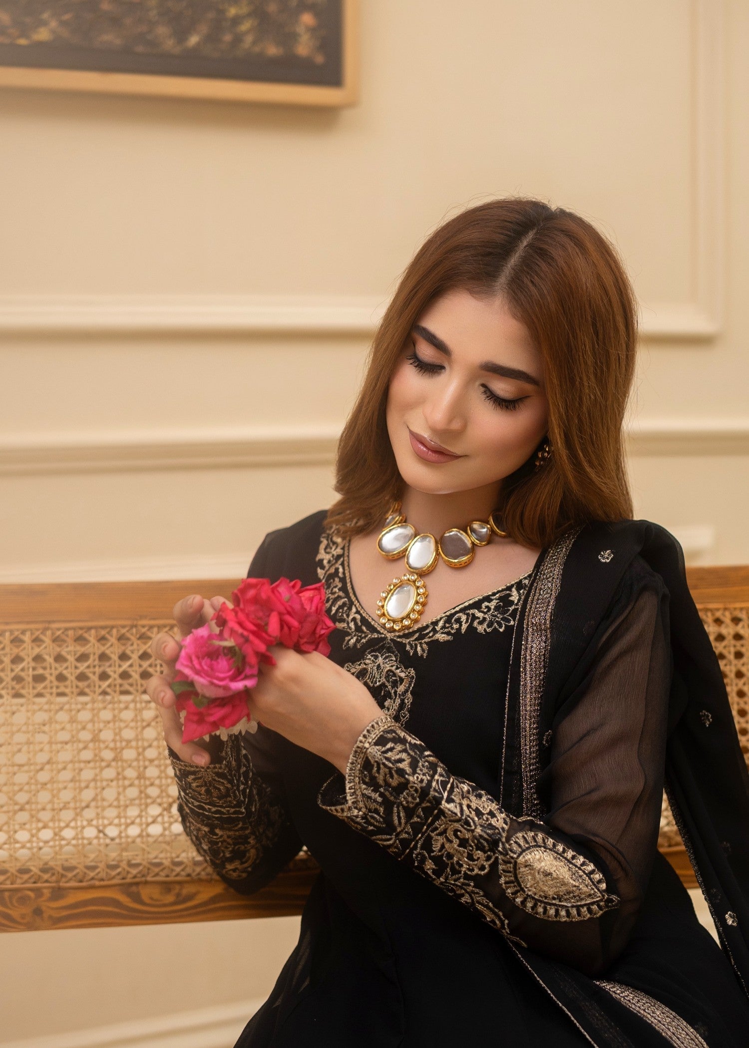 Alyssa BLACK MAXI ALL304 Women 3pcs