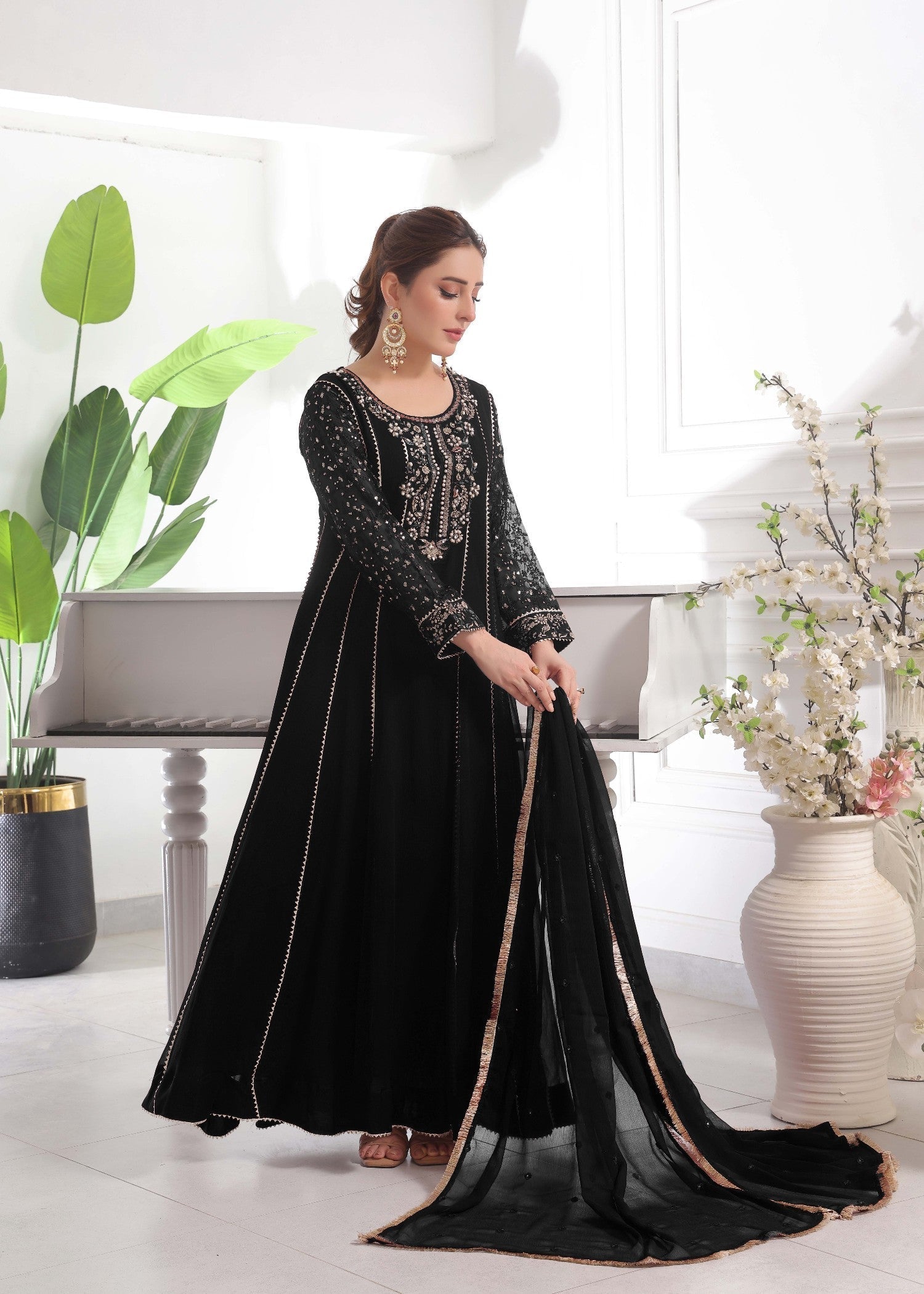 Alsiyab Raani Black Women 3pcs