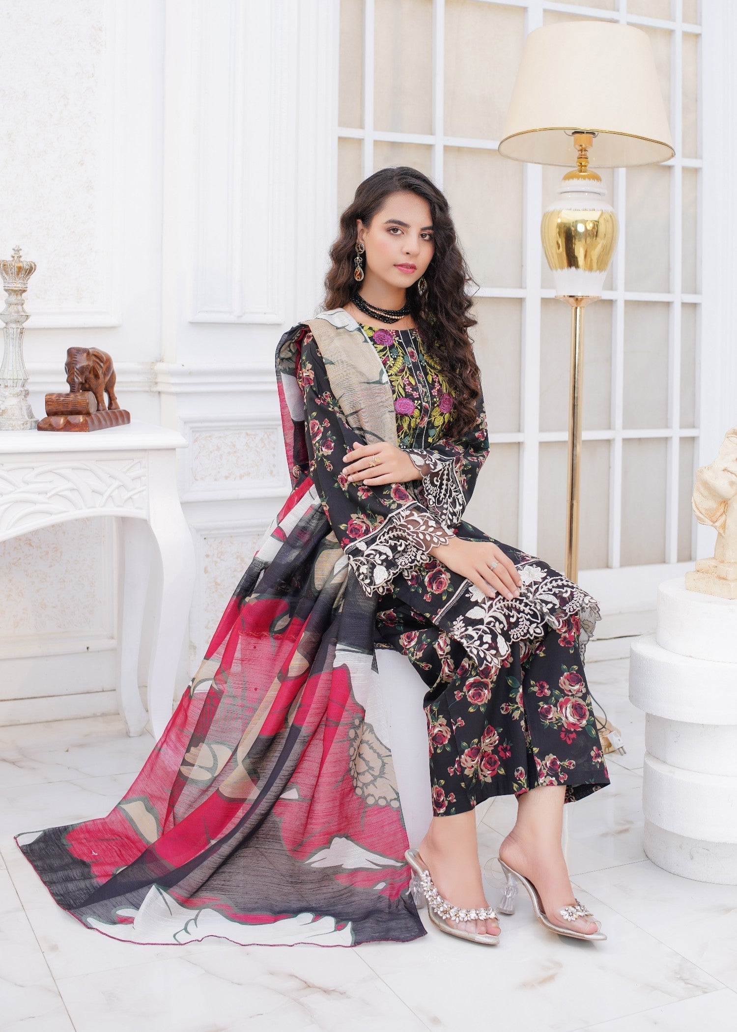 Safdar Embroidery Printed Pure Lawn Embroidered 15 Women 3pcs