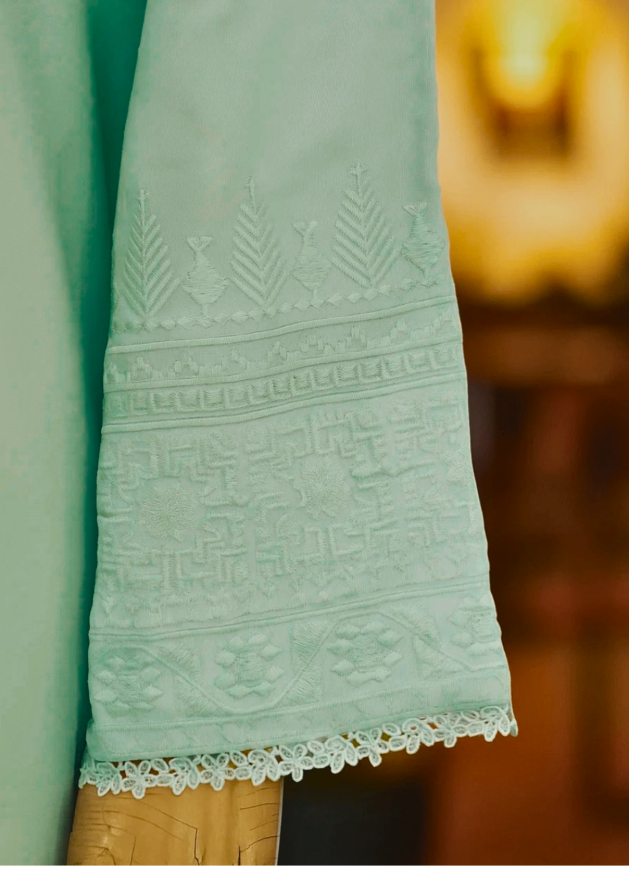 AYLA STUDIO Solid Embroidered SE250407 SABZ SITARA Women 2pcs