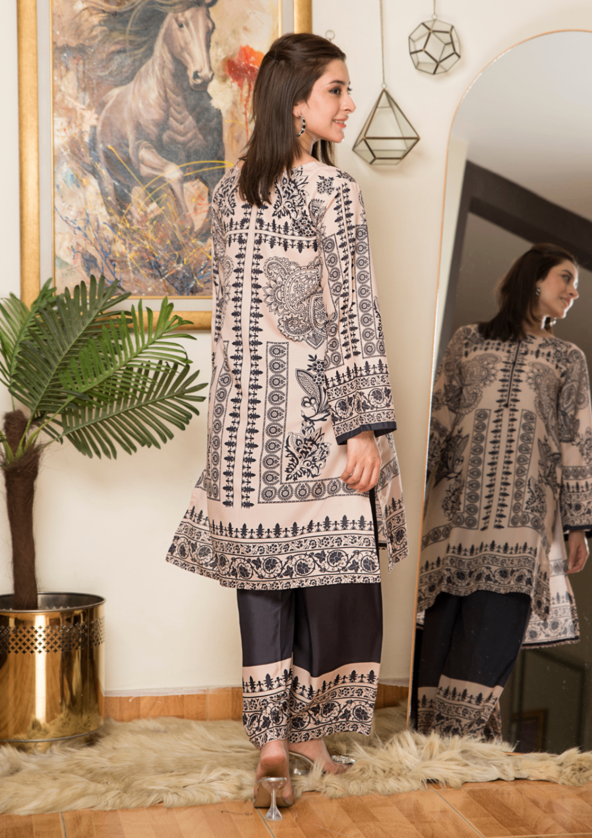 Yolo Pret Printed Arabic Silk Lawn Set ASLS A25 0007 Women 2pcs