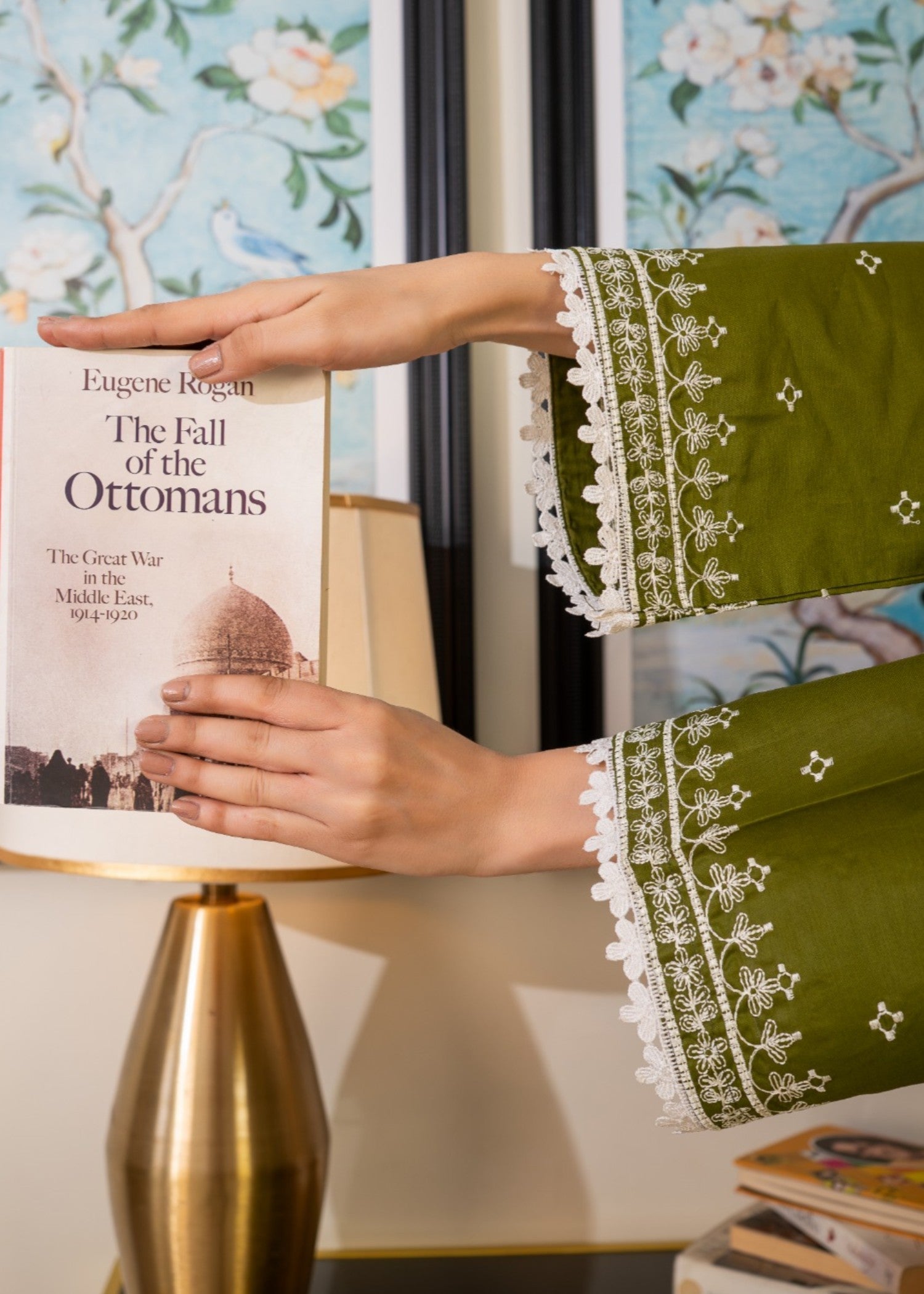 Tehzeeb Libas OLIVE ELEGANCE EMBROIDERED Women 2pcs