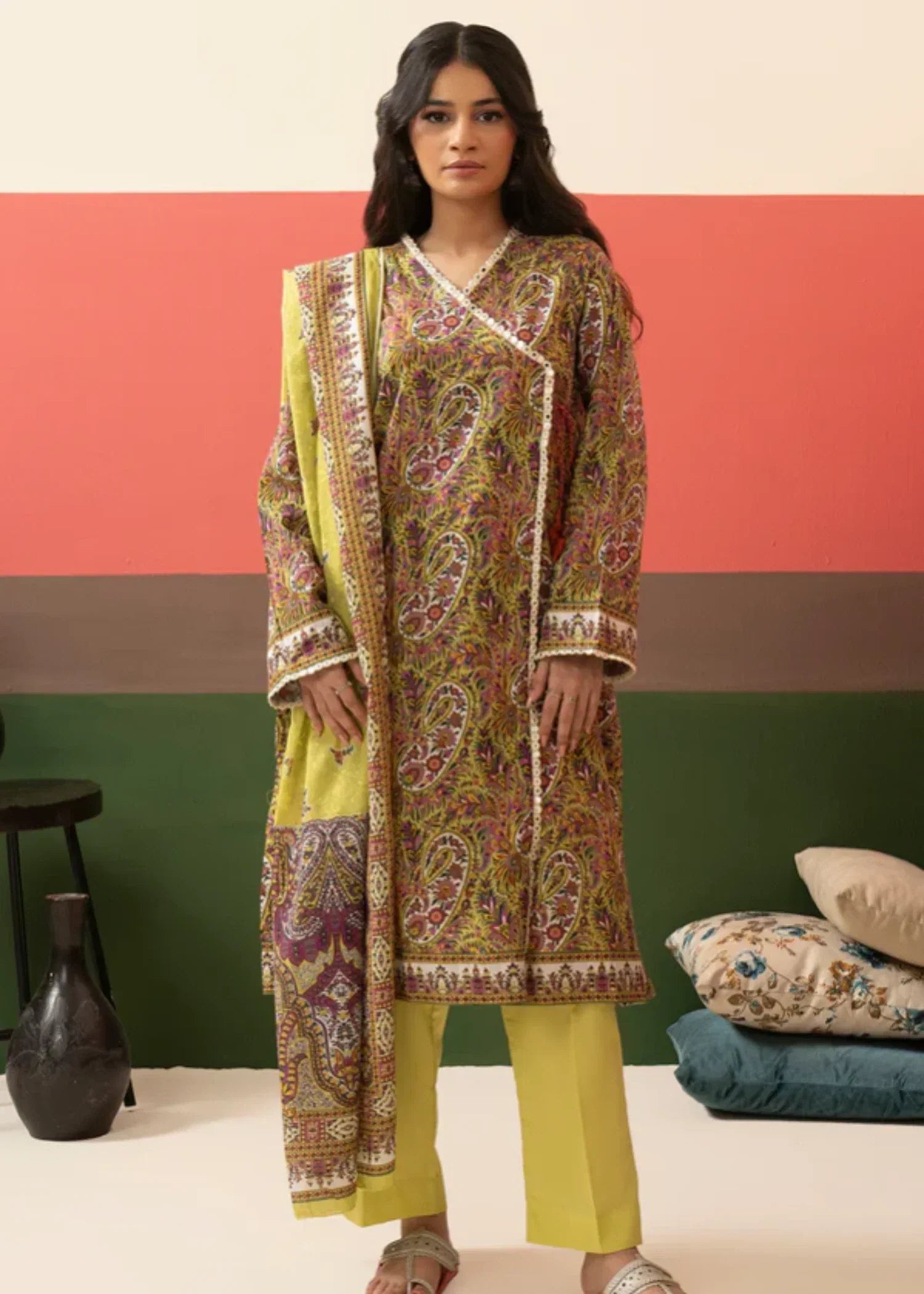 Zellbury Kurta Dupatta Trouser WPS2531932 Women 3pcs