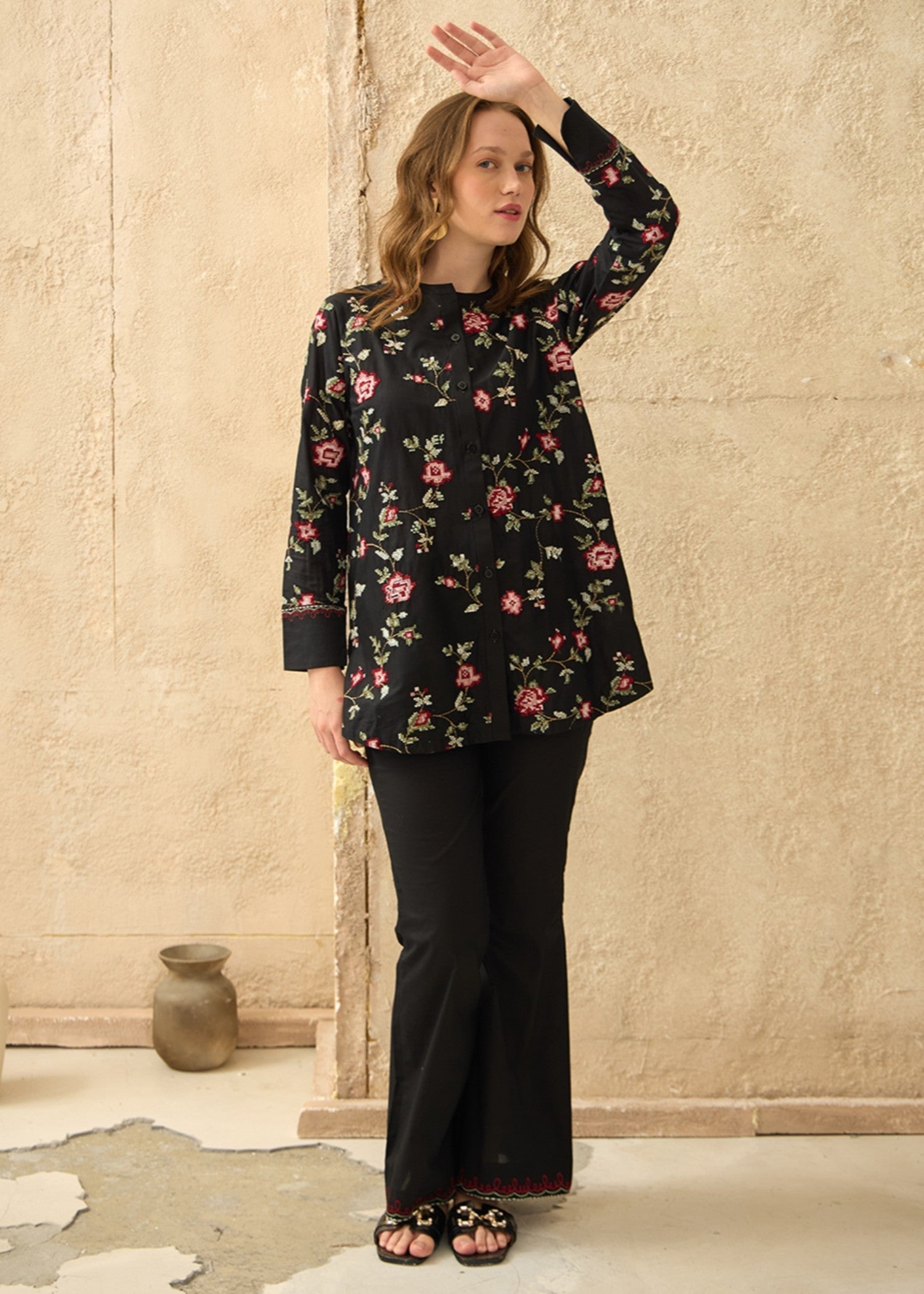 Kiara Velora – Embroidered Co ords Set Women 2pcs