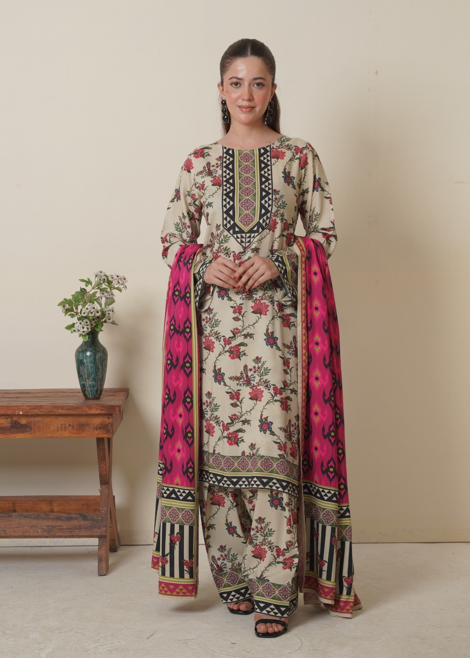 Aroshlay Linen Dress 7 | Unstitched Women 3pcs