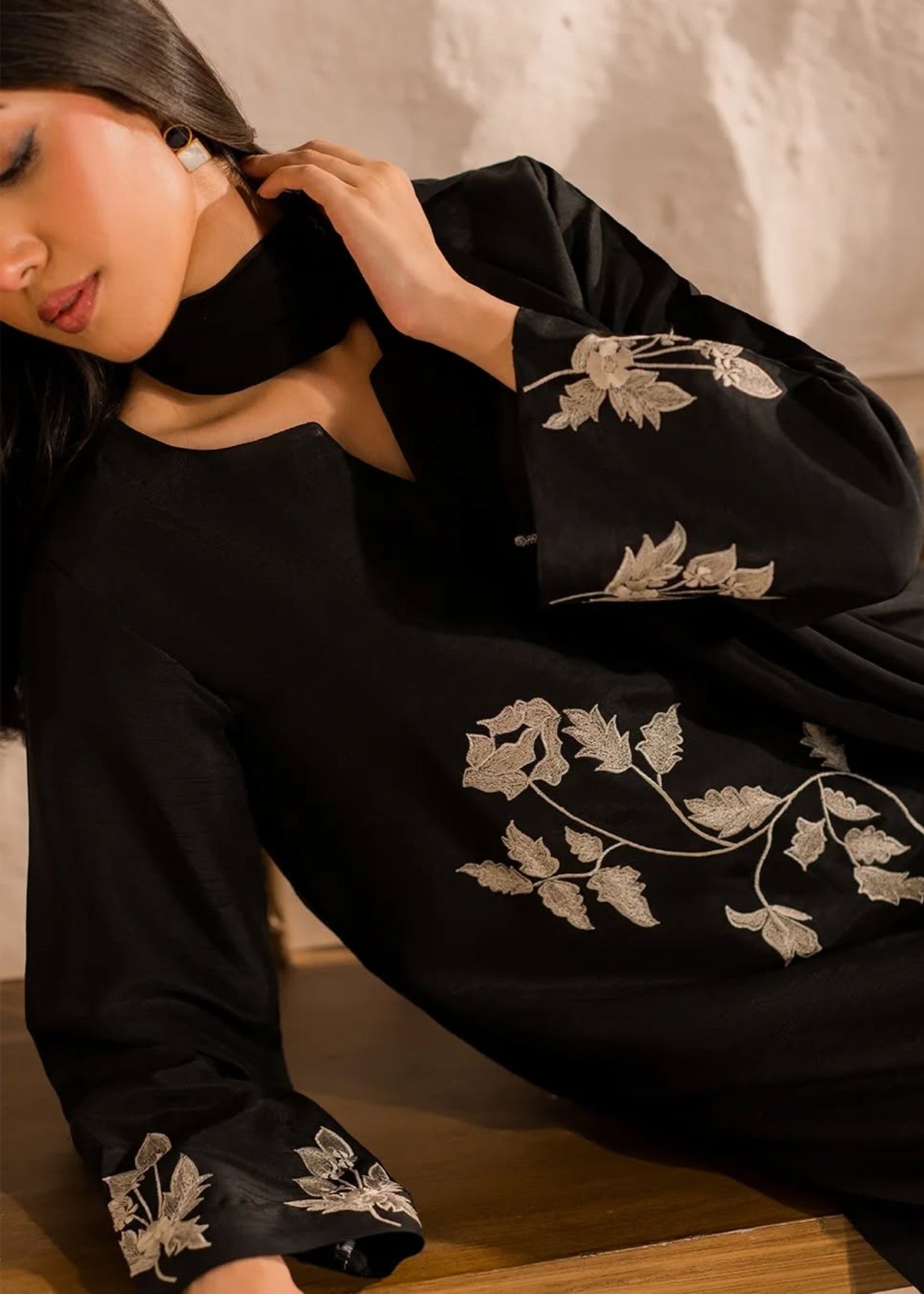 Kashqai Reeva Embroidered Black Women 3pcs