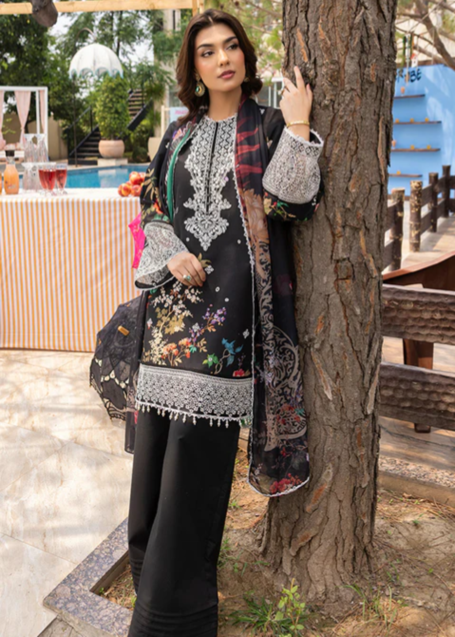 Meeral Luxe Black Zestel Women 3pcs