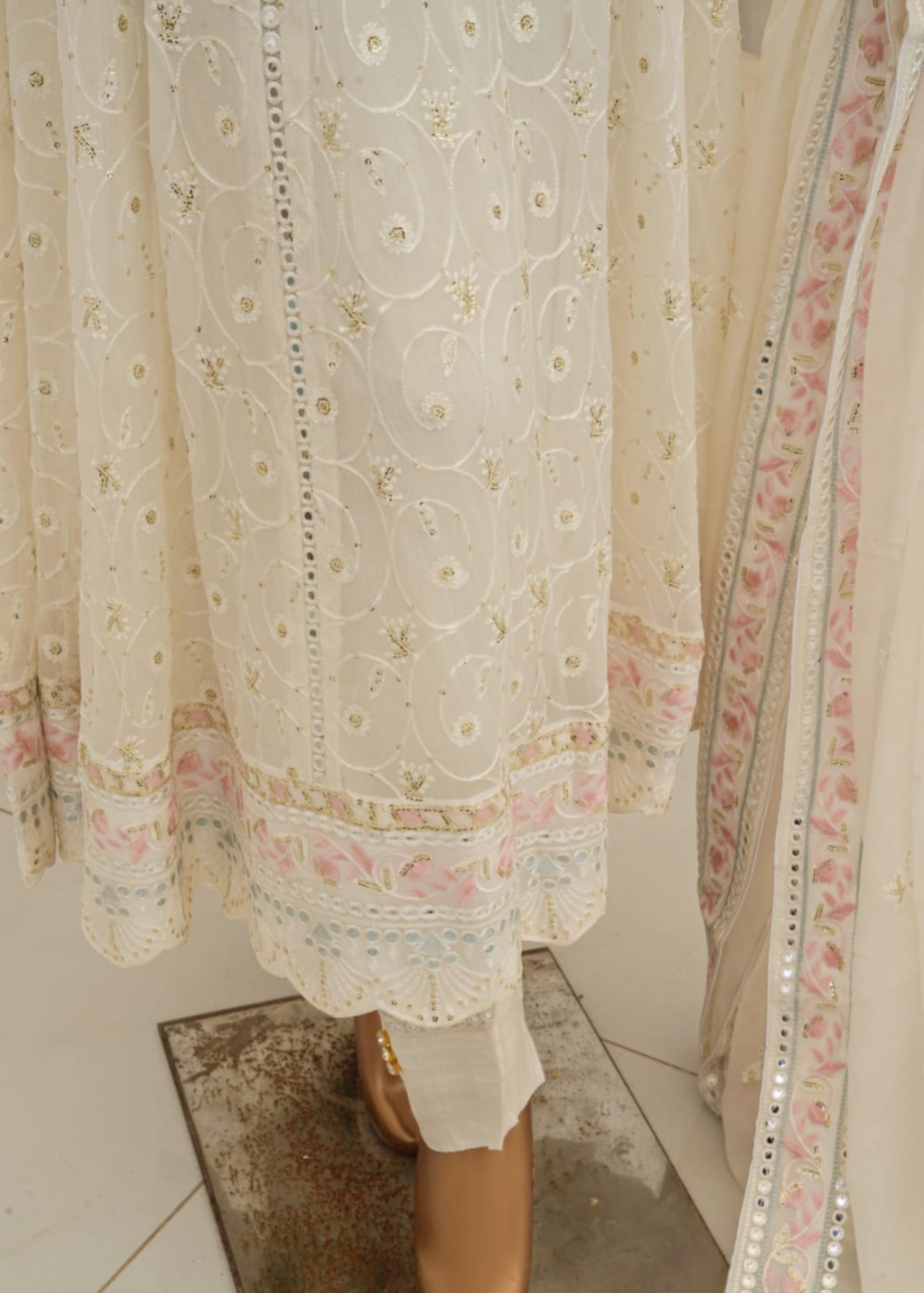 Ahmed Creations Mahajabeen Off White Women 3pcs