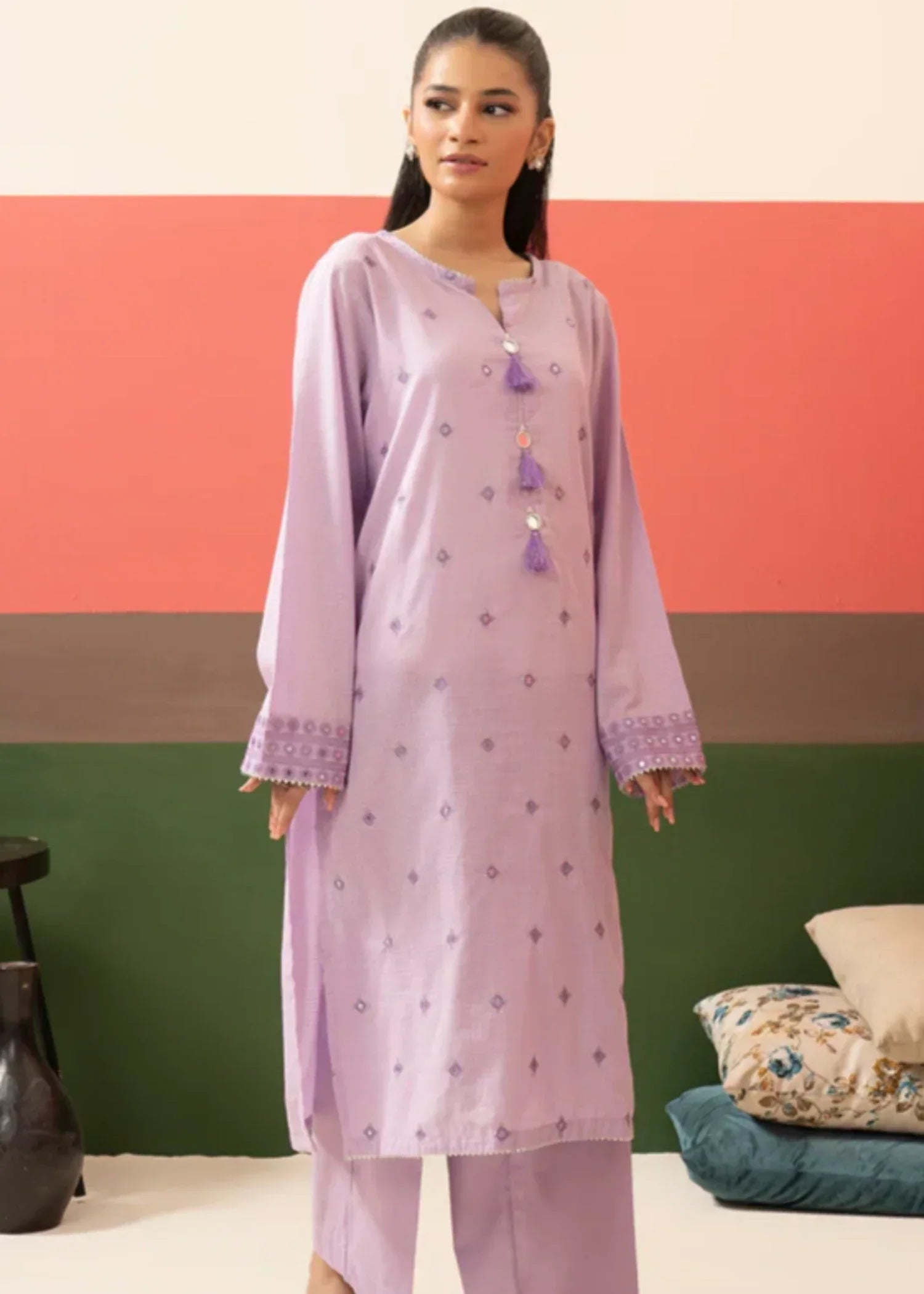 Zellbury Embroidered Kurta Trouser WPS2521613 Women 2pcs