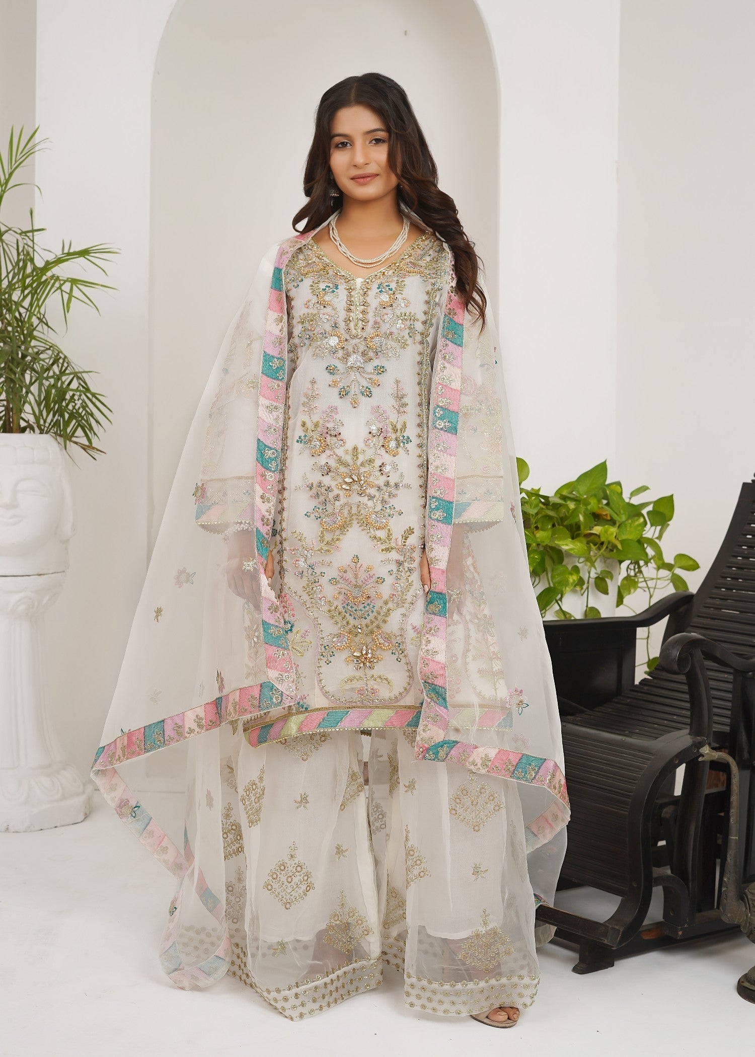 Waniya Awais WAS 178 (B) Stitched Women 3pcs