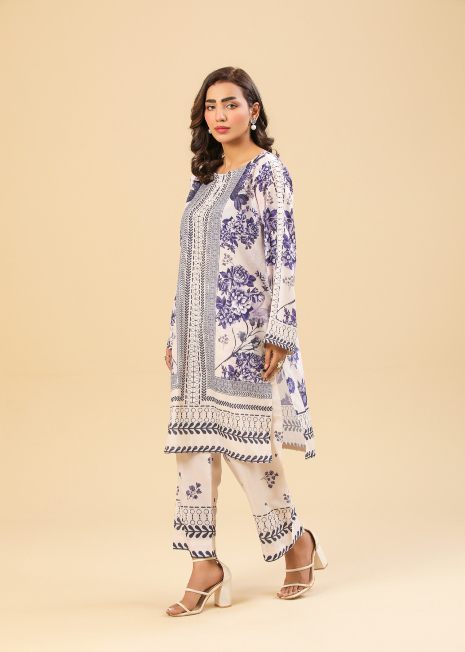 Zenyre Indigo Stripe Printed Set Women 2pcs