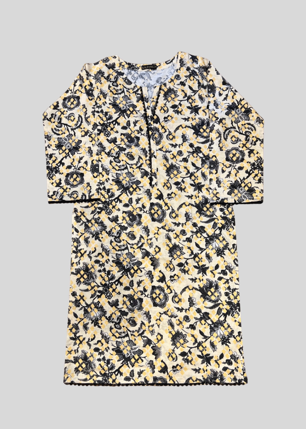 Salimas Elegant Lilac & Periwinkle Leaf Print Stitched Lawn Suit Women 2pcs