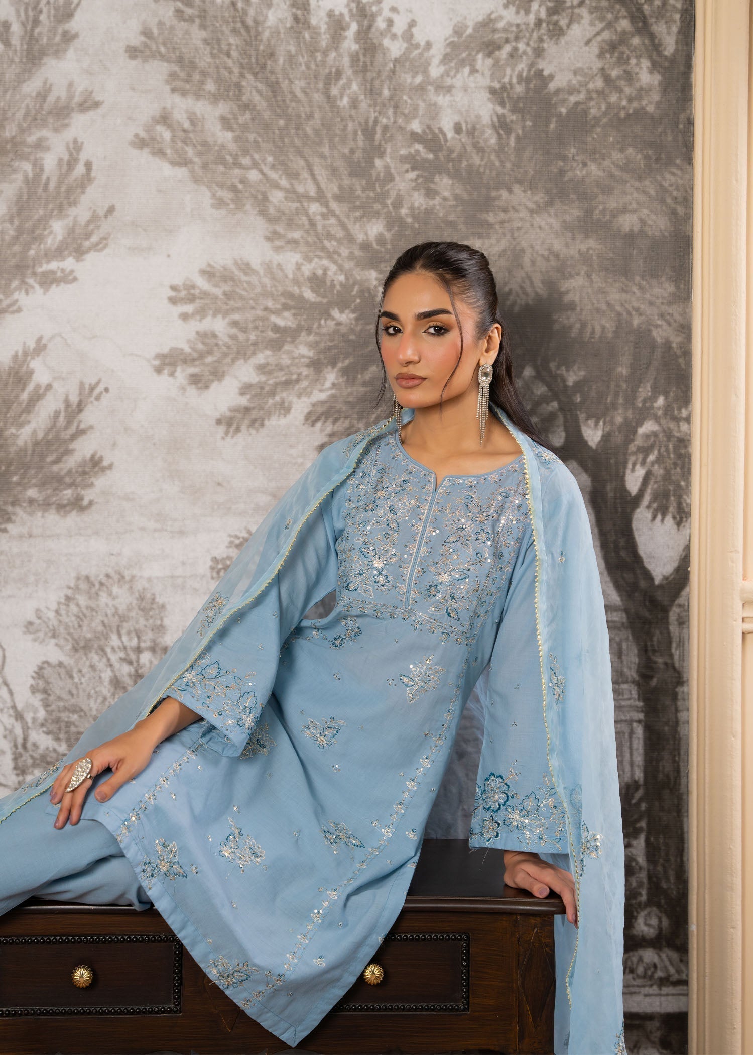 Zahab By M Moonlight Mist Women 3pcs