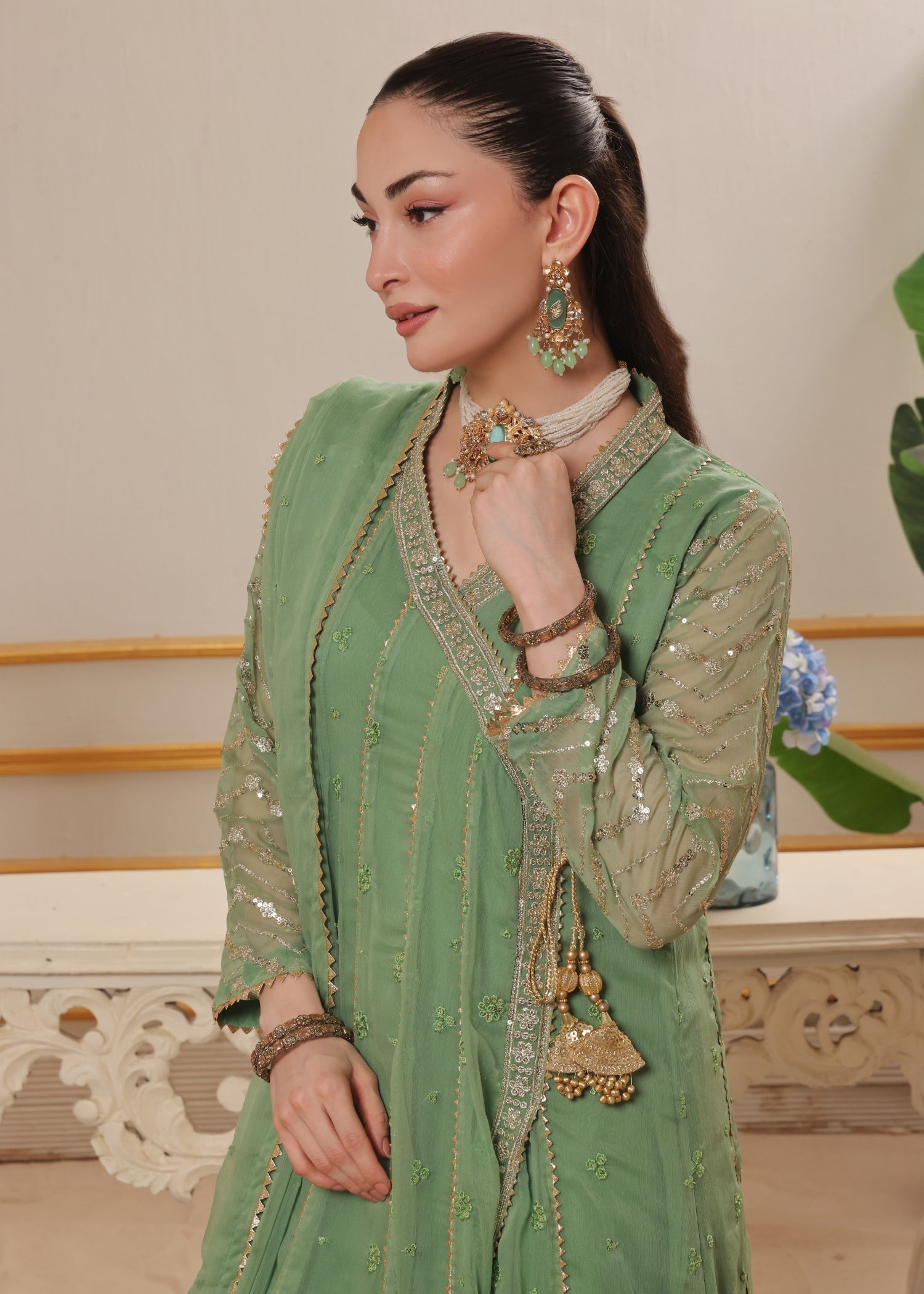 Abaan Zohan NAYAAB Pastel Green Women 3pcs