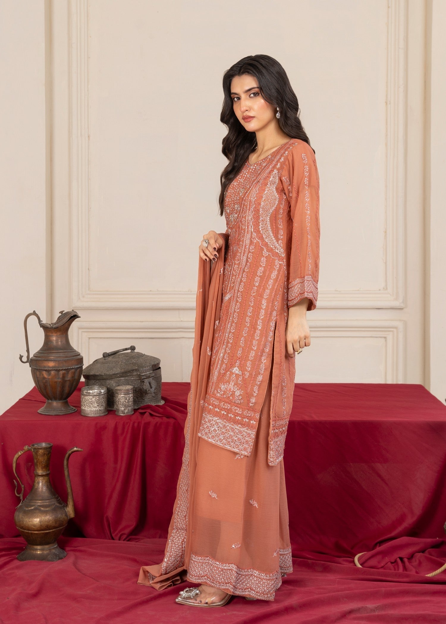 Four Season Boutique DIL ROOP PEACH PINK Women 3pcs