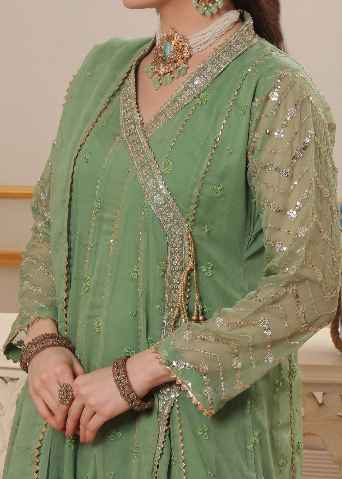 Abaan Zohan NAYAAB Pastel Green Women 3pcs