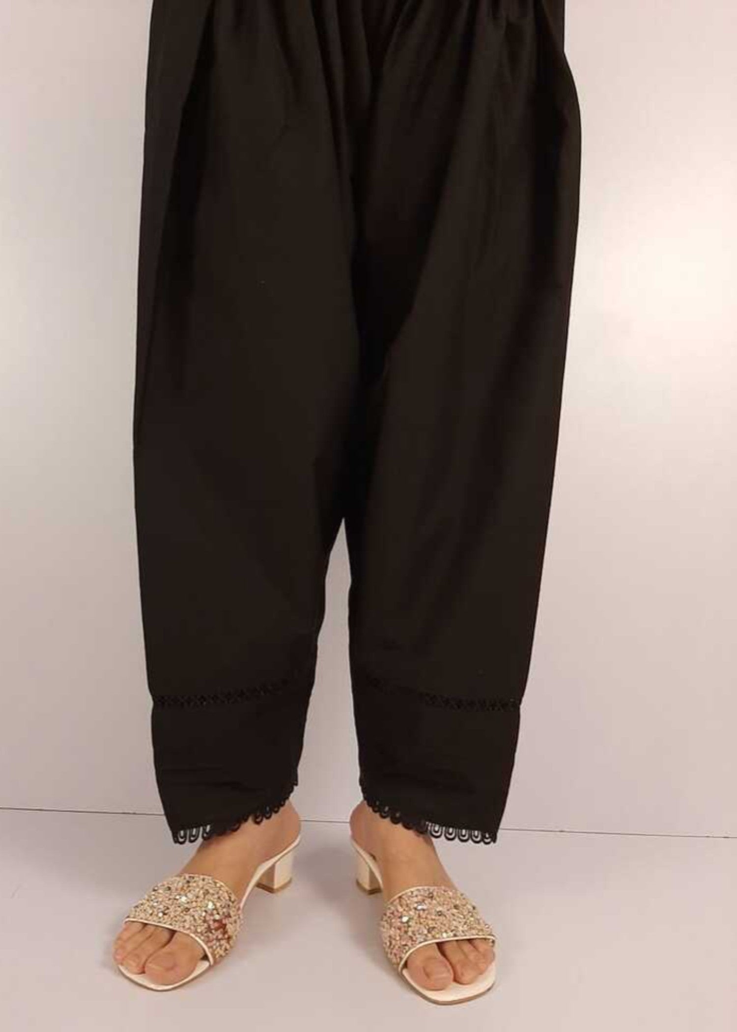 Zardi Laces Embellished Shalwar Black ZSL10 Women 1pcs