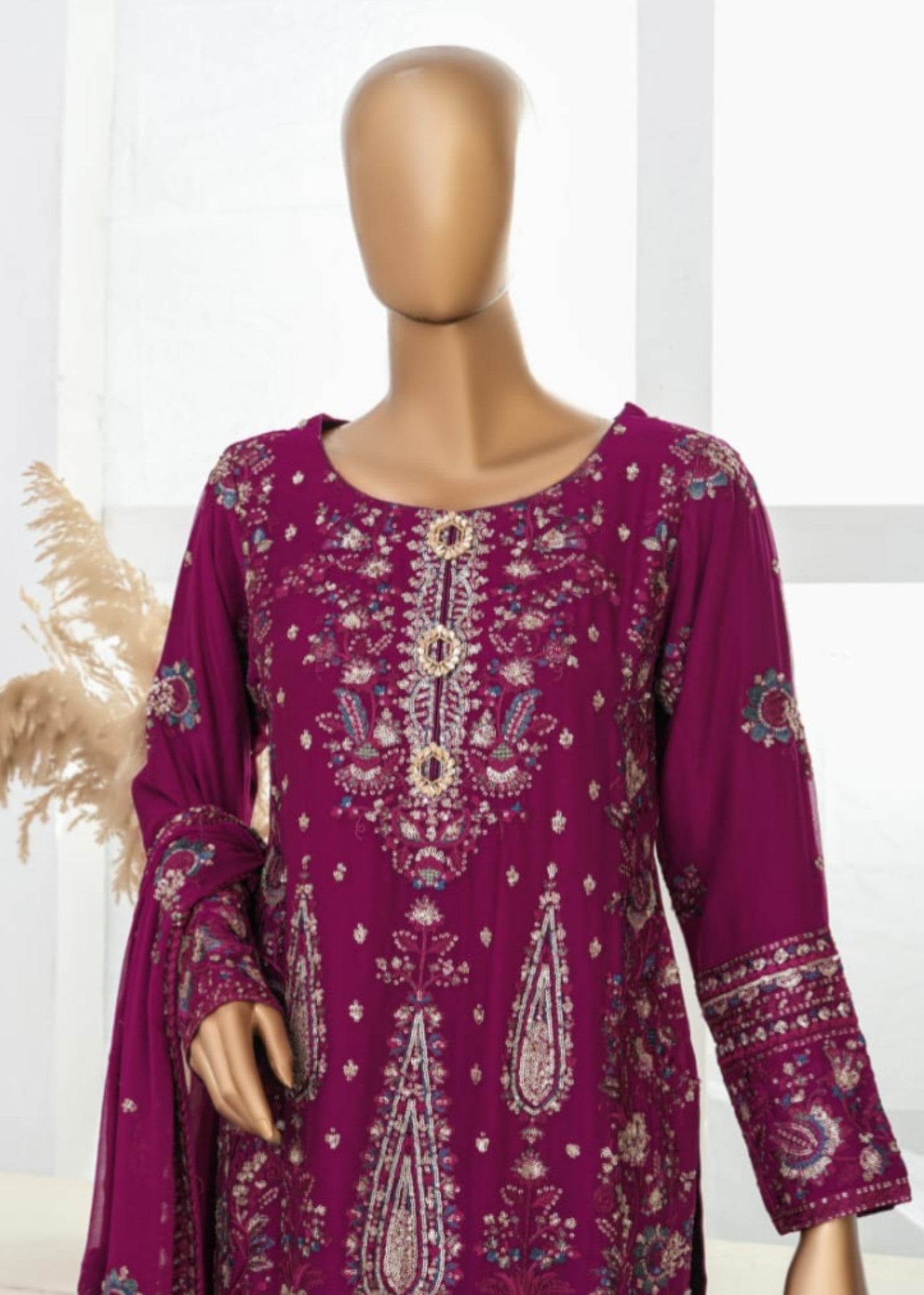 Ahmed Creations MAHROSH MAGENTA Women 3pcs