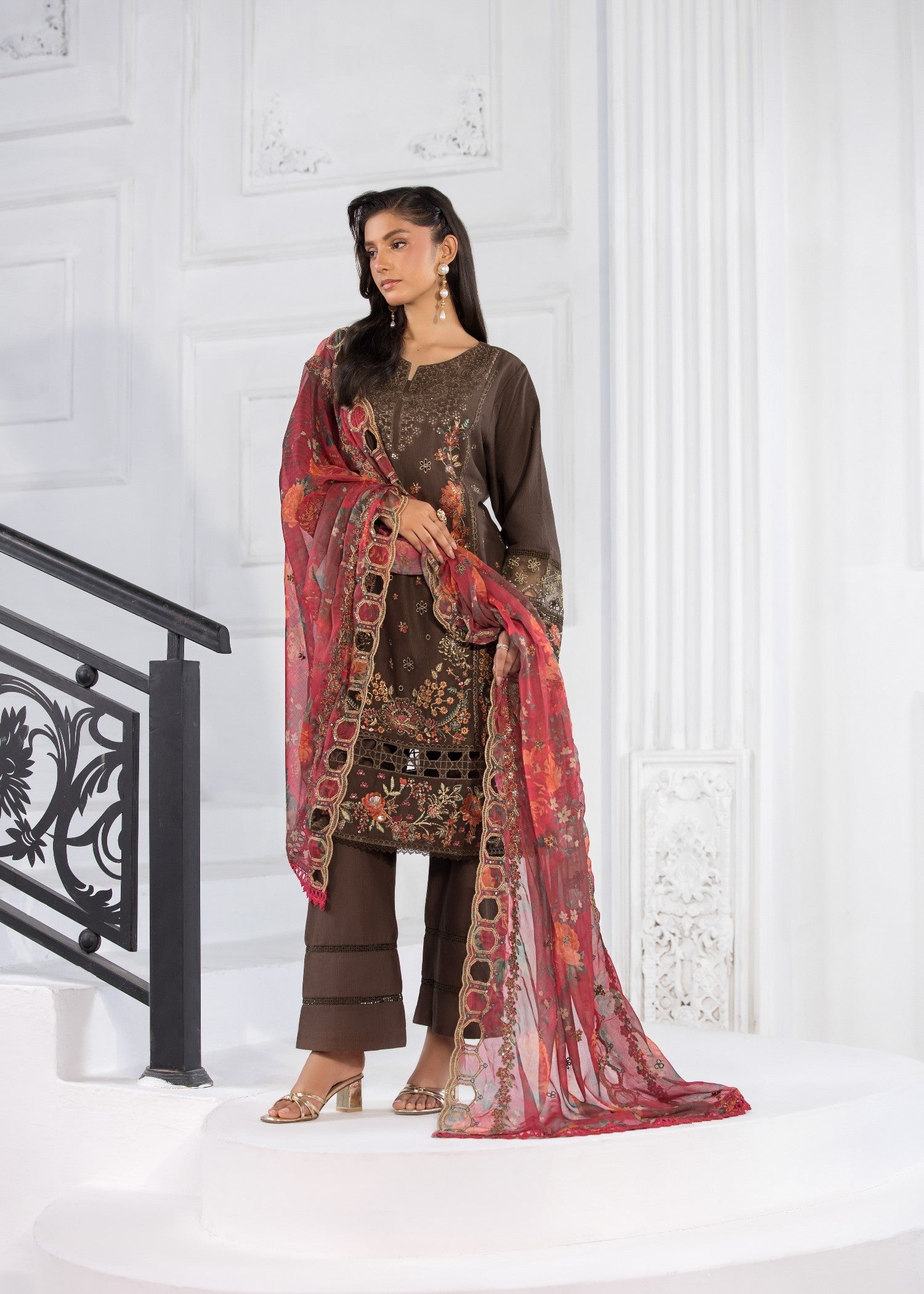 Bin Tayyab (BT006376 BRN 02) Women 3pcs