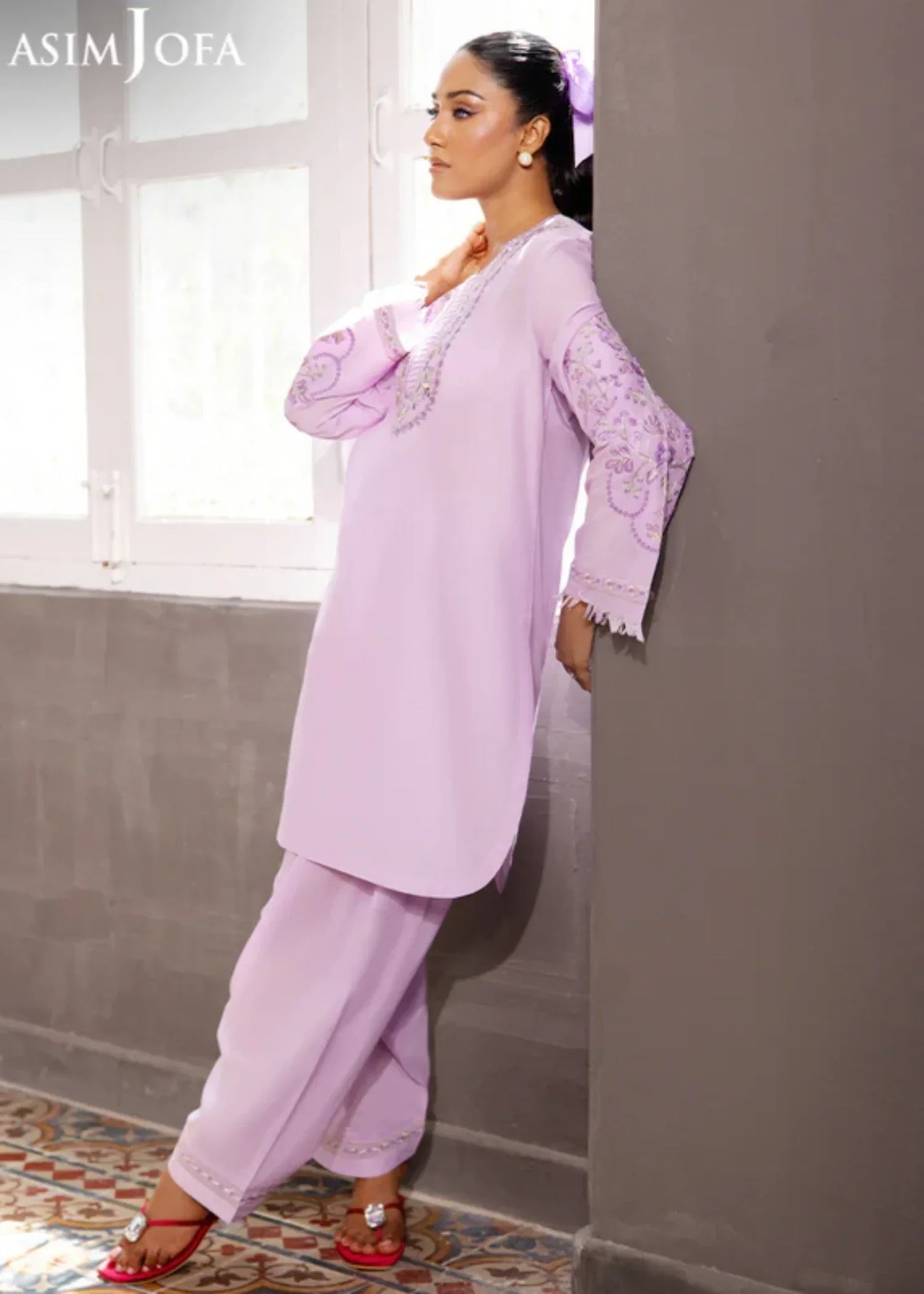 Asim Jofa AJPB 187 EMBROIDERED CAMBRIC STITCHED Women 2pcs