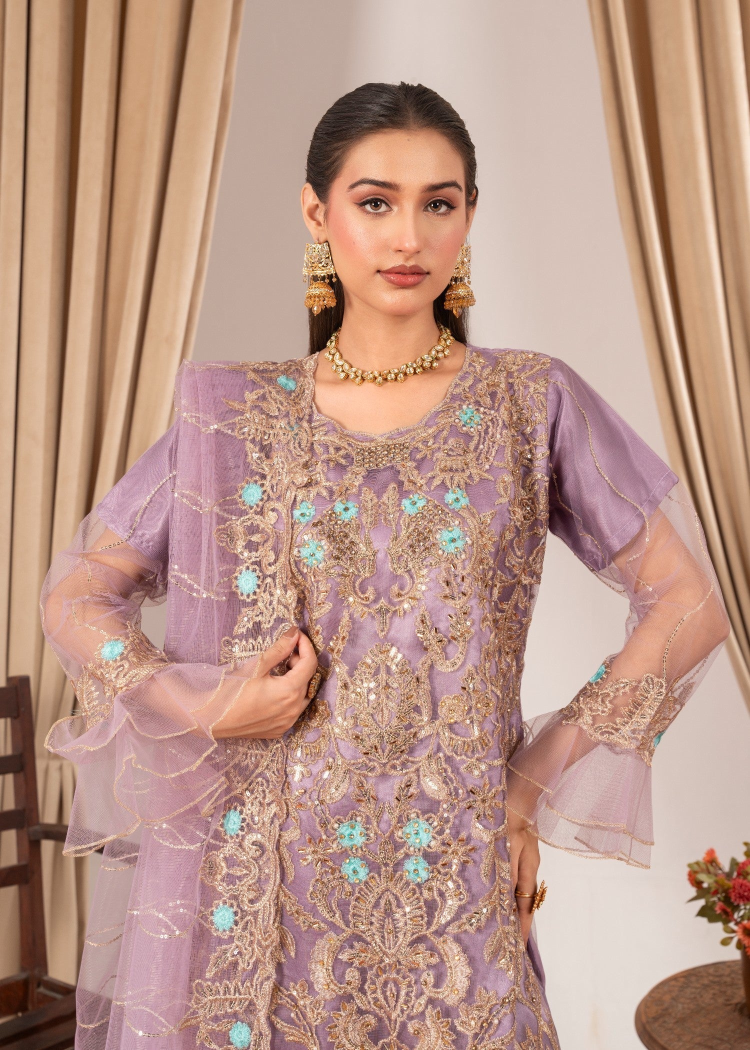 Four Season Boutique MALHAAR CRUSH MAUVE Women 3pcs