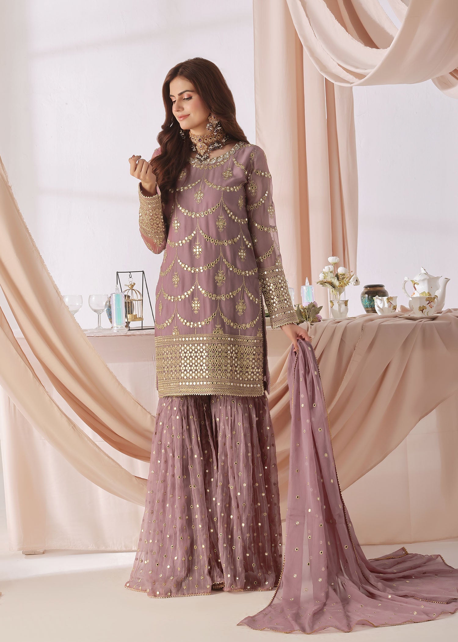 Ayesha Closet GUL BAHAR MAUVE Women 3pcs