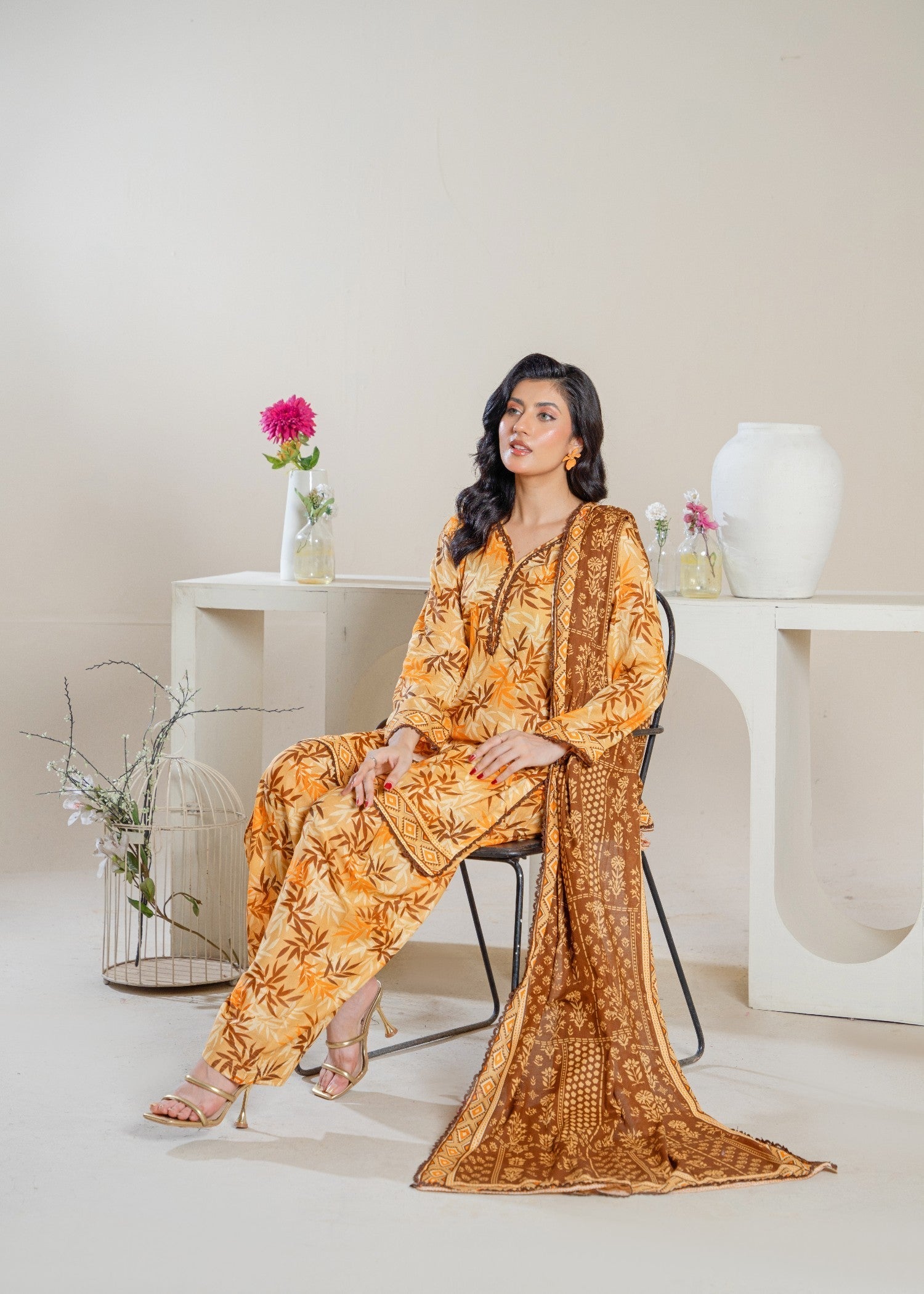 Zeenat & Zoha Yellow Spring Women 3pcs