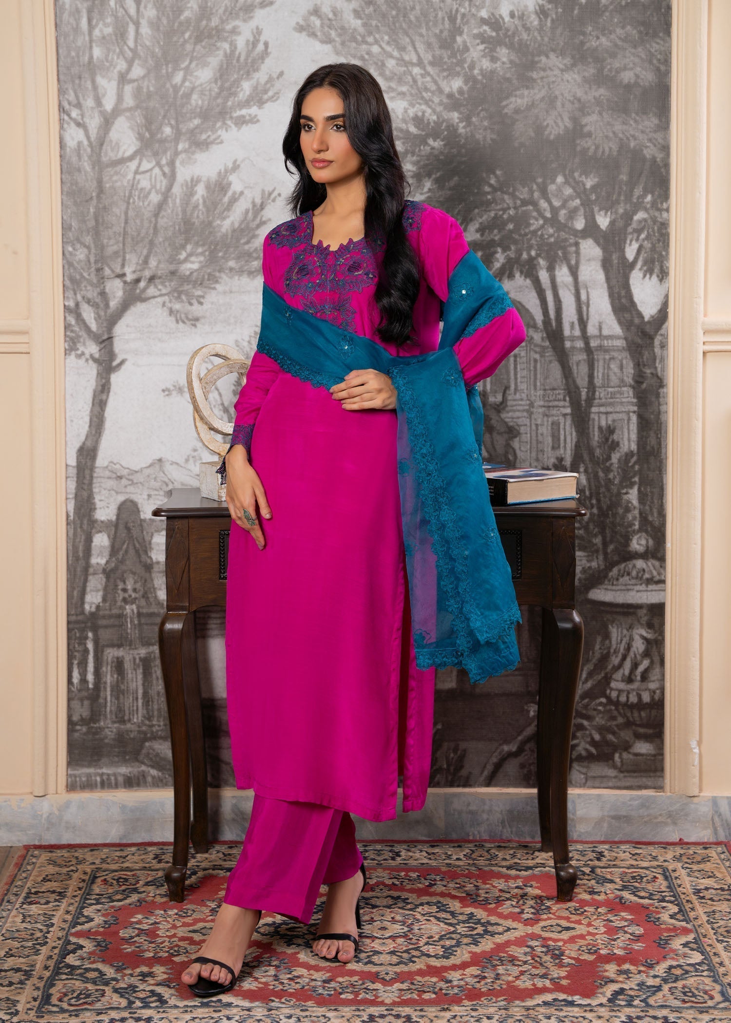 Zahab By M Fuchsia Dream Women 3pcs