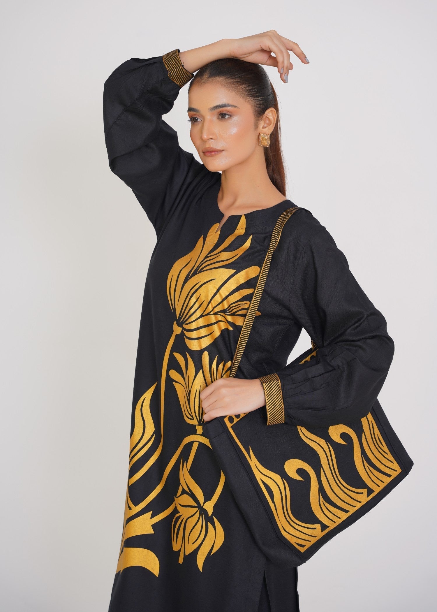 Preetpret Petal Bag Black Women 3pcs