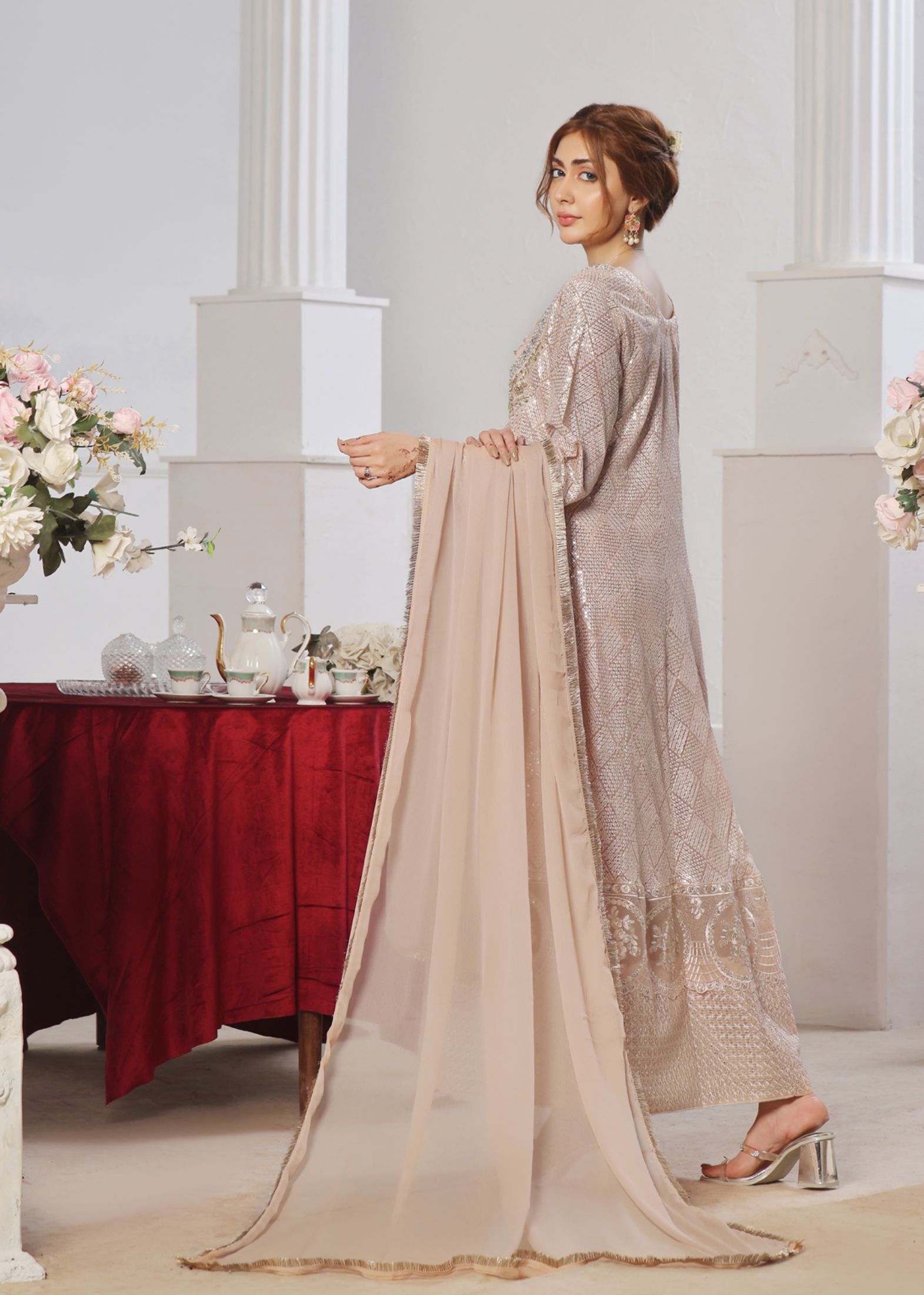 Alsiyab Zeba Peach Women 3pcs