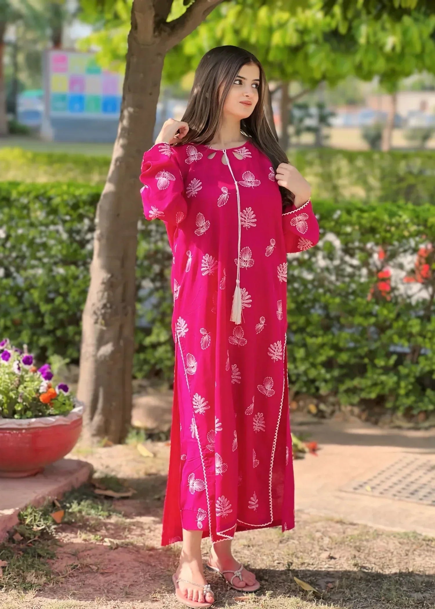 Sajfi Closet Ghulaabo | Premium Block Printed Set on Arabic Lawn Women 2pcs