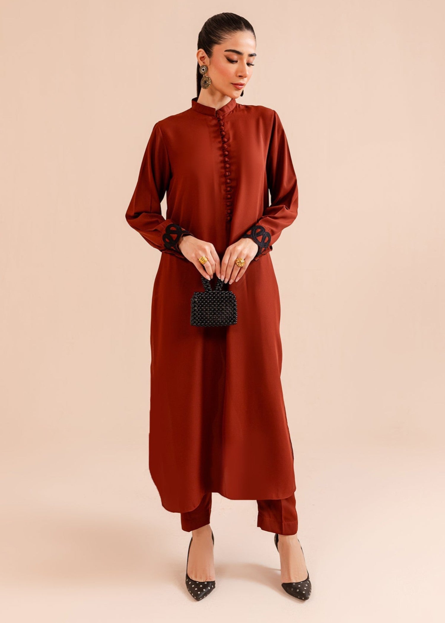Peach Republic Rust Dress Women 2pcs