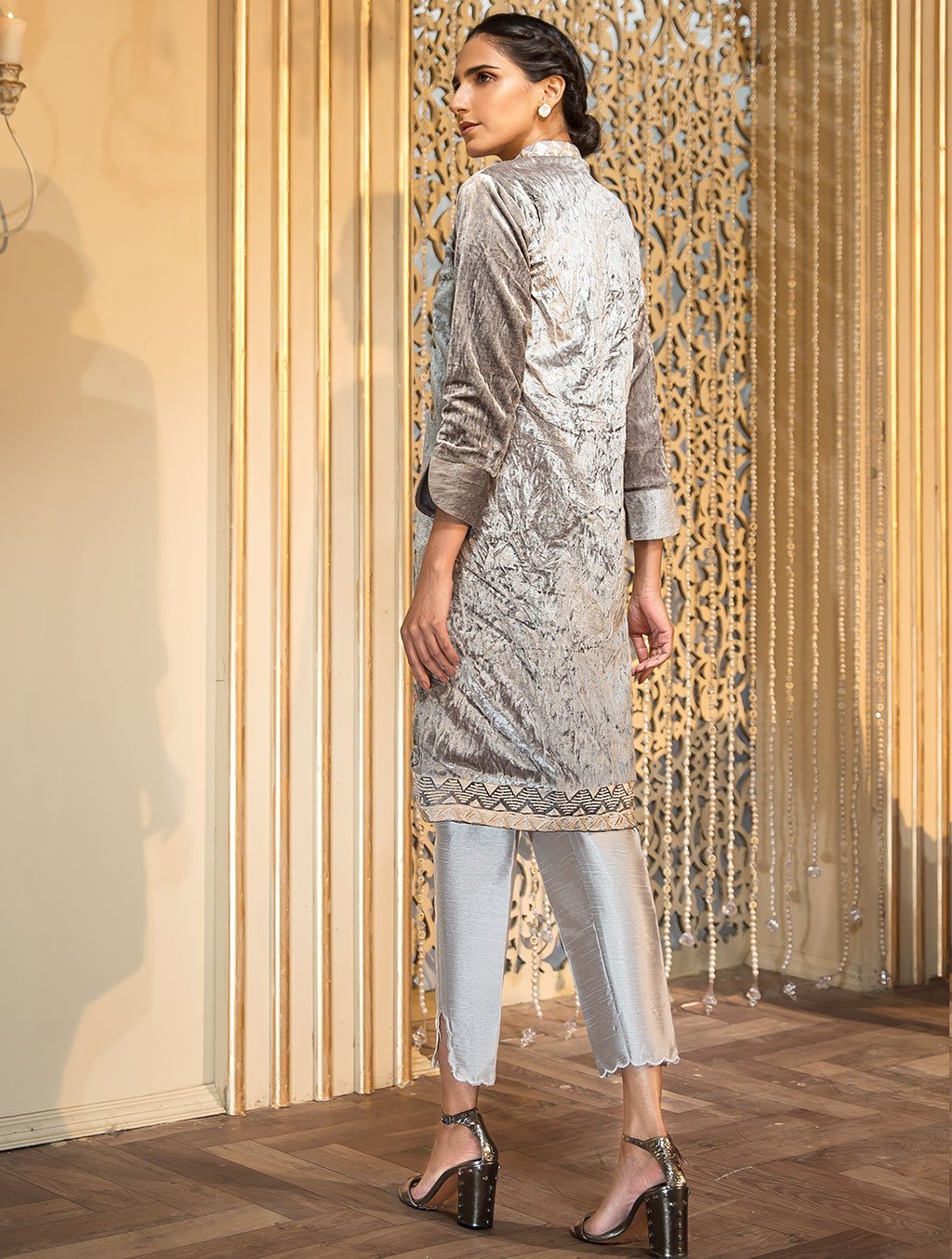 Khas Stitched Formal Embroidered Shirt ER 115