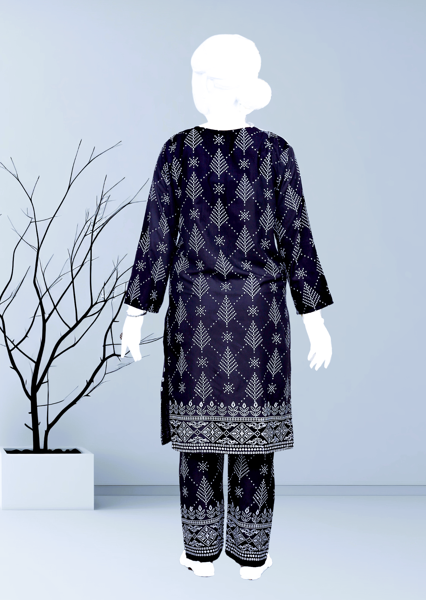 Hamna Kalim Riwayat Two Piece navy blue Women 2pcs