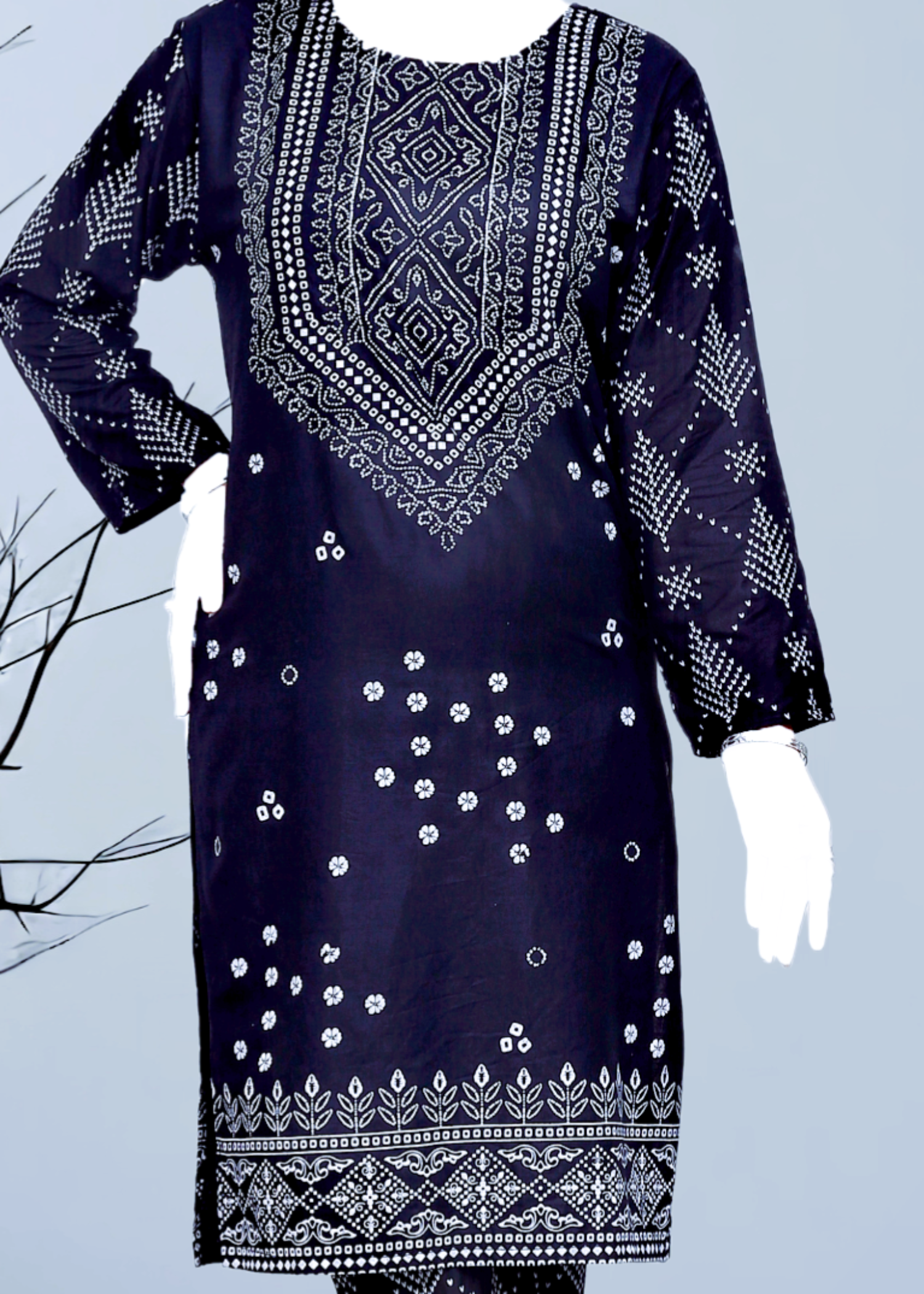 Hamna Kalim Riwayat Two Piece navy blue Women 2pcs