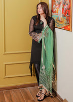 Khuda Baksh Creations Khuda Baksh M 100 Black Women 3pcs