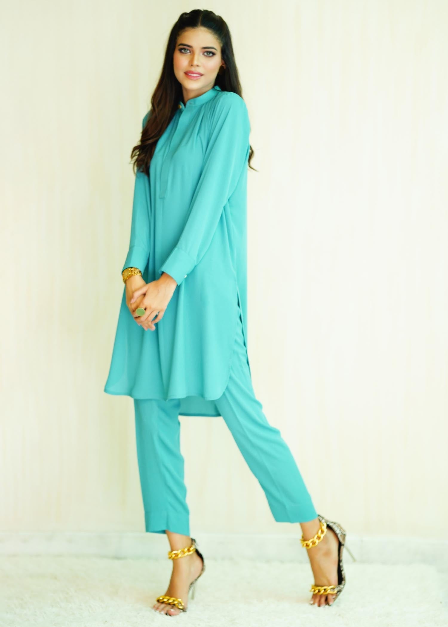Ayesha Sameer Turquoise Women 2pcs