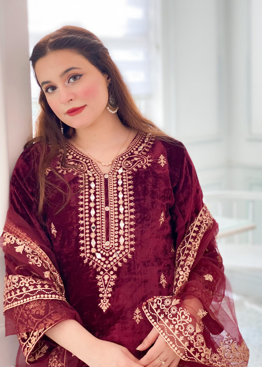 Rangoon Clothing Eshana Maroon Women 3pcs