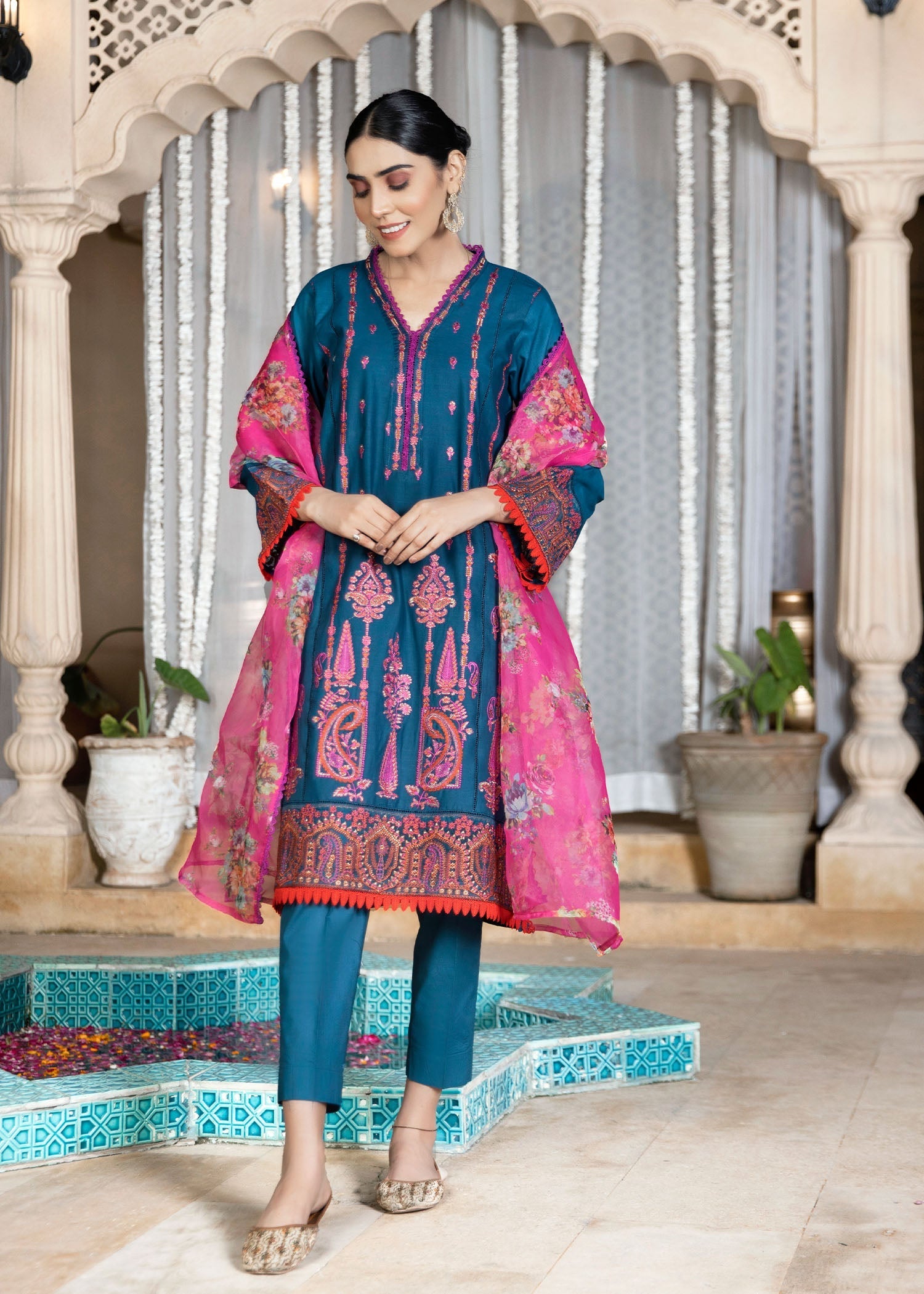 Zoya & Zaha Turquoise Women 3pcs