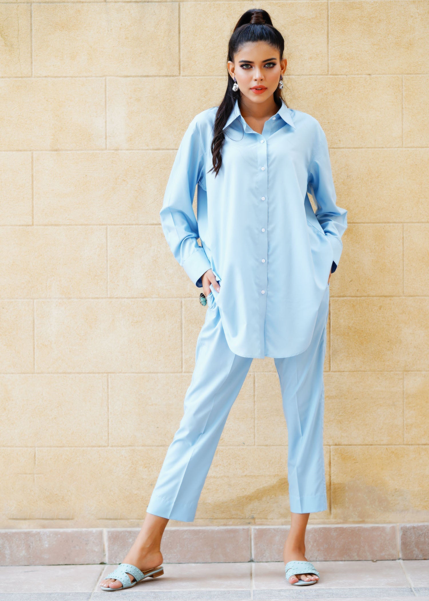 Ayesha Sameer Sky Blue Women 2pcs