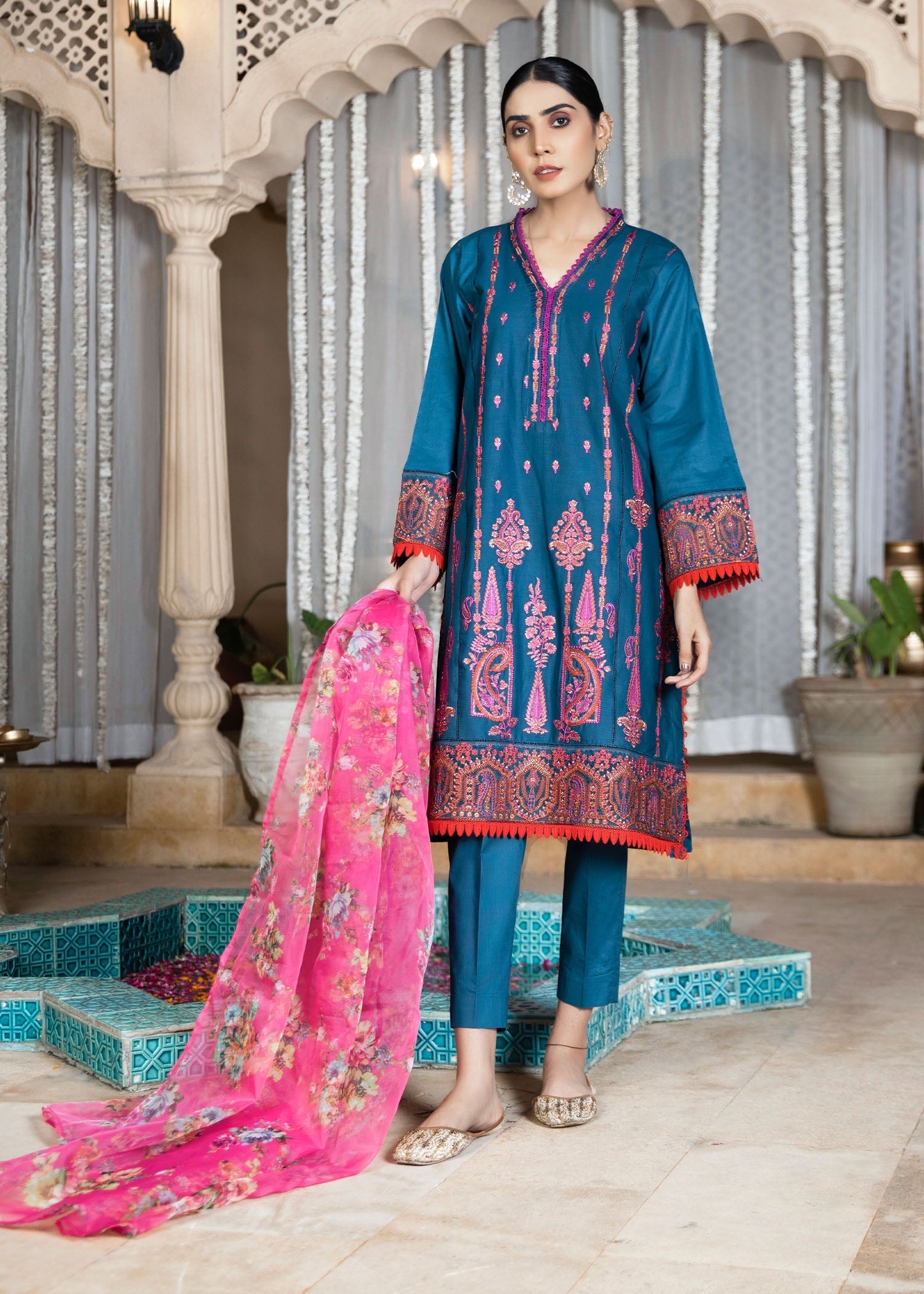 Zoya & Zaha Turquoise Women 3pcs