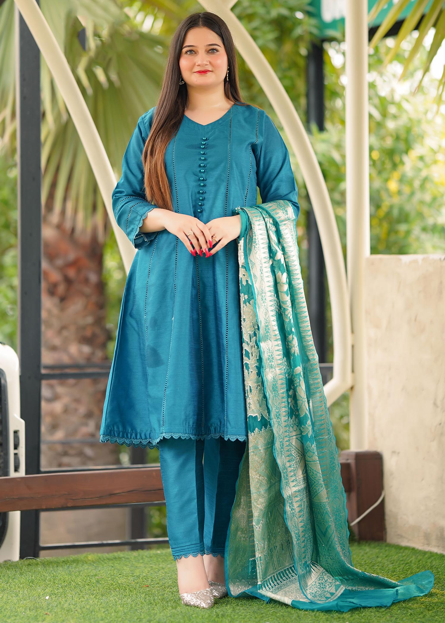 Four Season Boutique Kaseesh Zinc Blue Women 3pcs