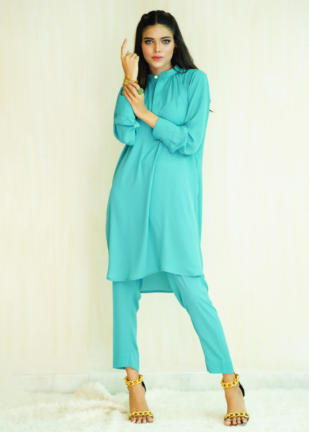 Ayesha Sameer Turquoise Women 2pcs