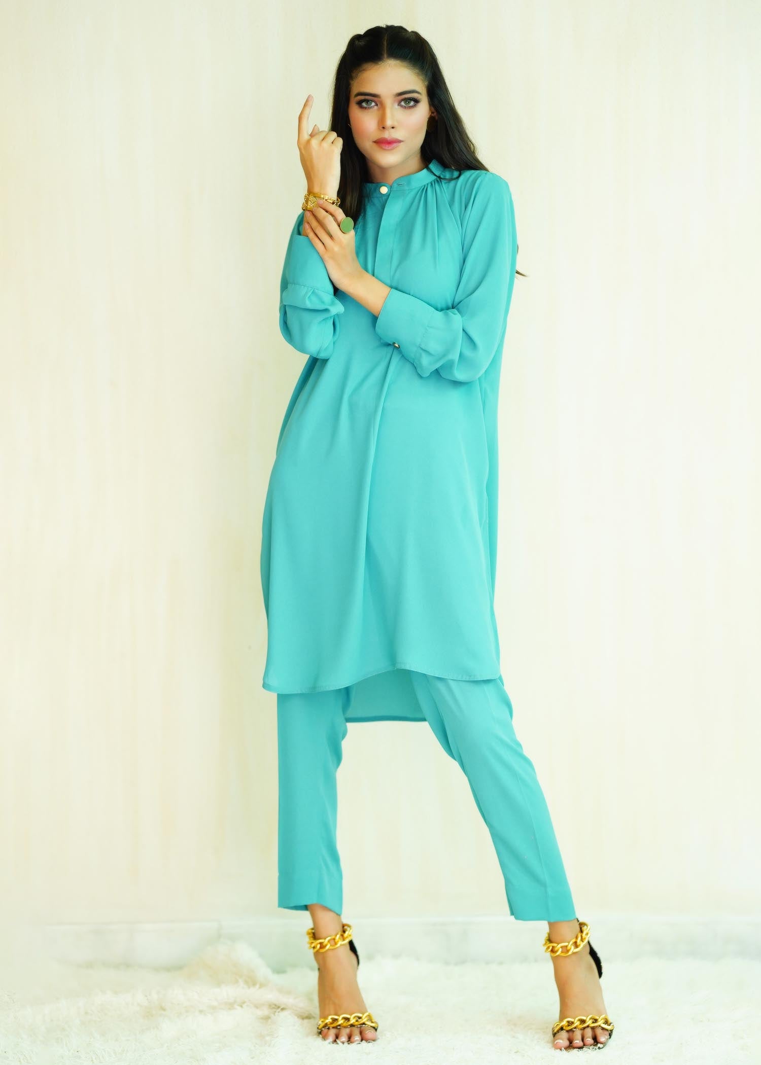 Ayesha Sameer Turquoise Women 2pcs