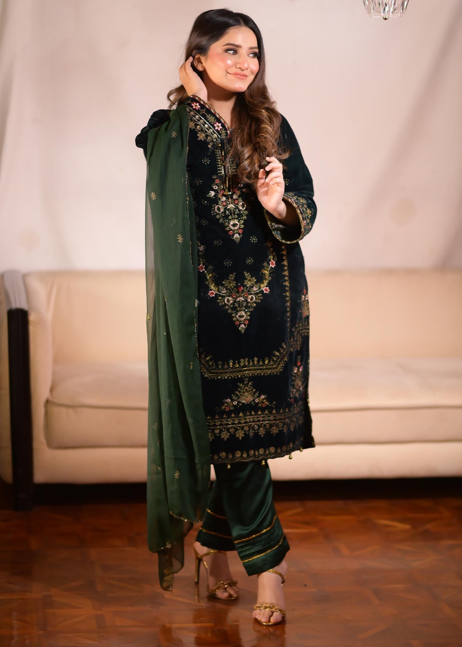 Rangoon Clothing Celestia Fern Velvetine Women 3pcs