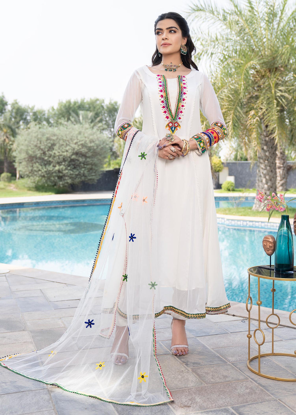 Khuda Baksh Creations Khuda Baksh Z 245 White Women 4pcs